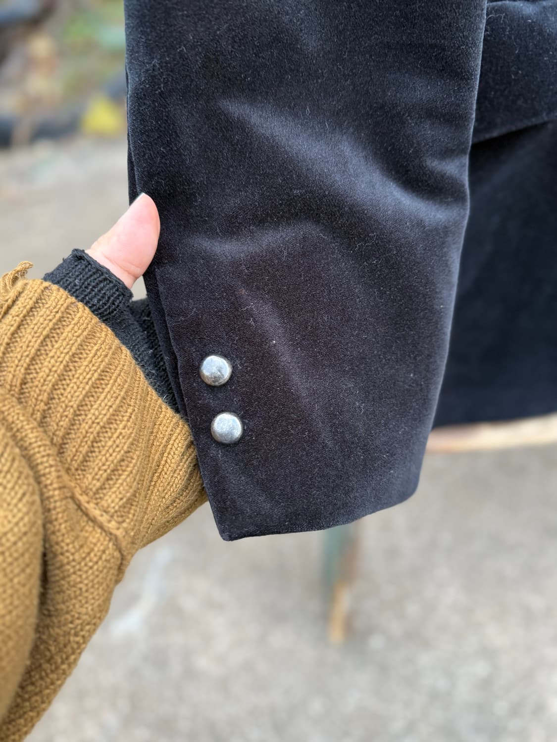 RARE Polo High Neck Collar Velvet Jacket 상품이미지5