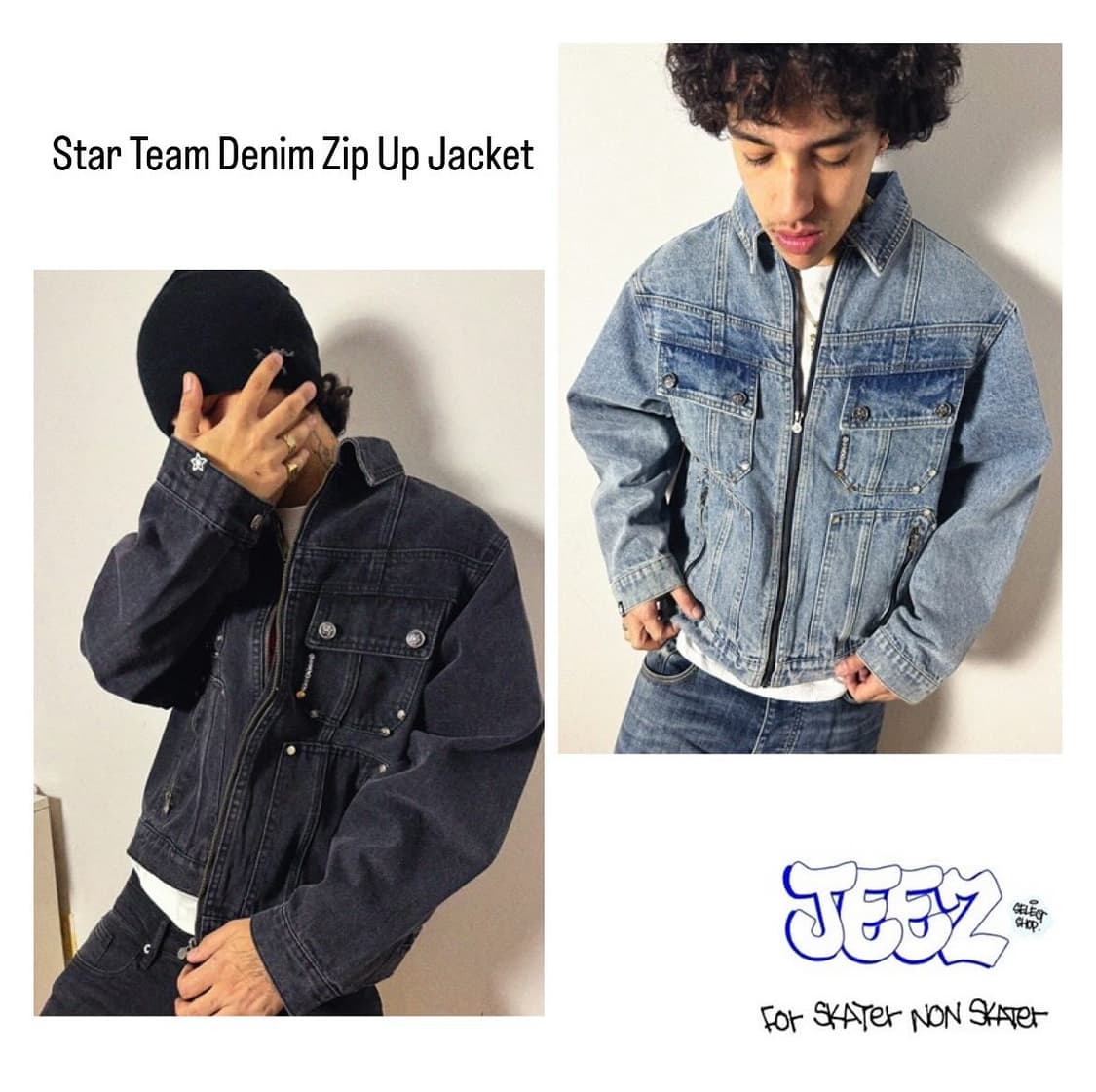 스타팀 starteam DENIM ZIP UP JACKET (M) 상품이미지1