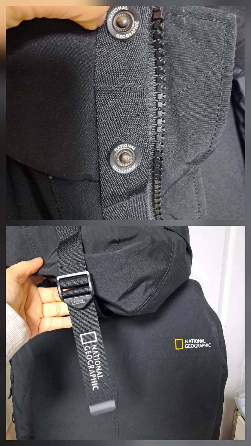 내셔널지오그래픽 블랙 덕다운 패딩 M(21년제품) 상품이미지8