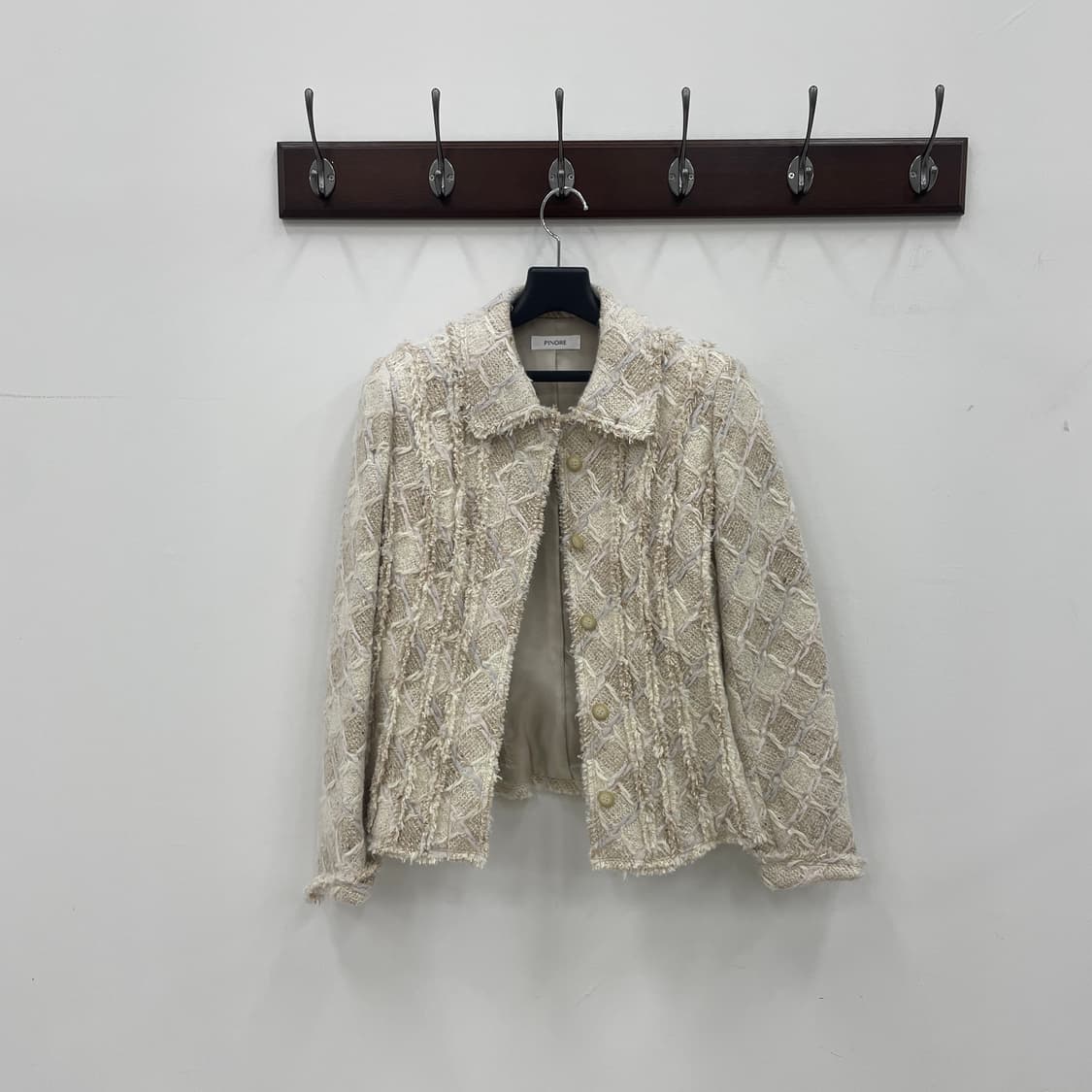 재팬 빈티지 트위드 자켓 아이보리 상품이미지2