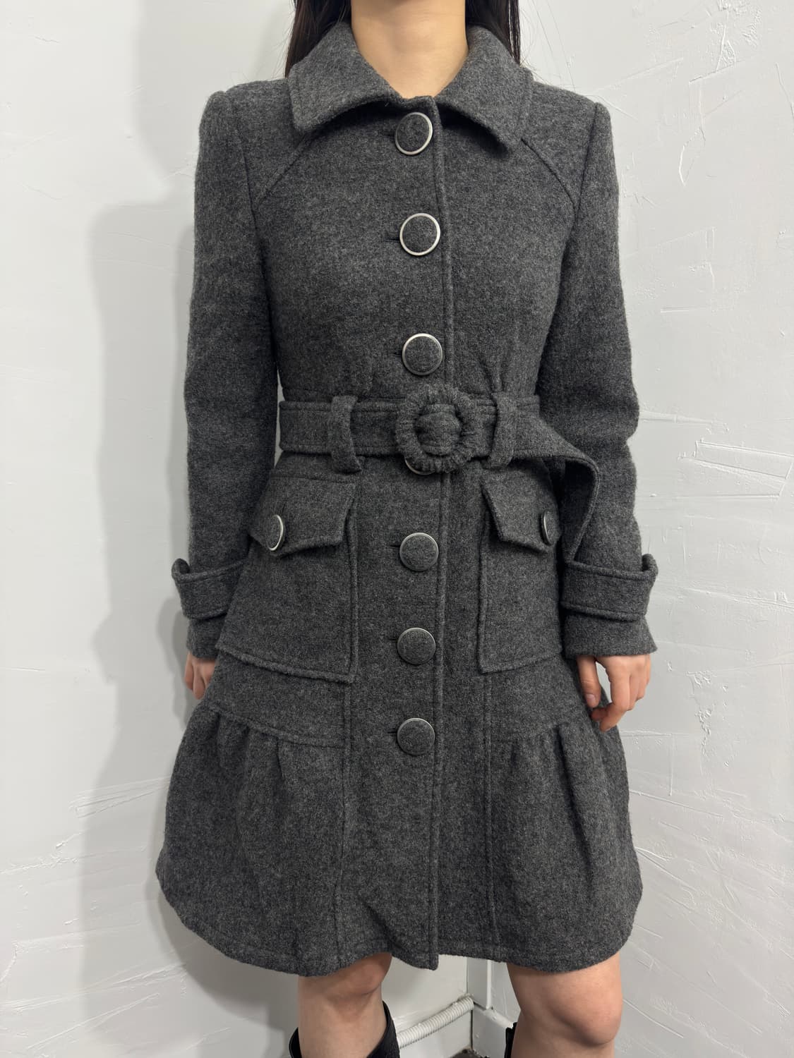 otto gray dress wool coat 상품이미지9