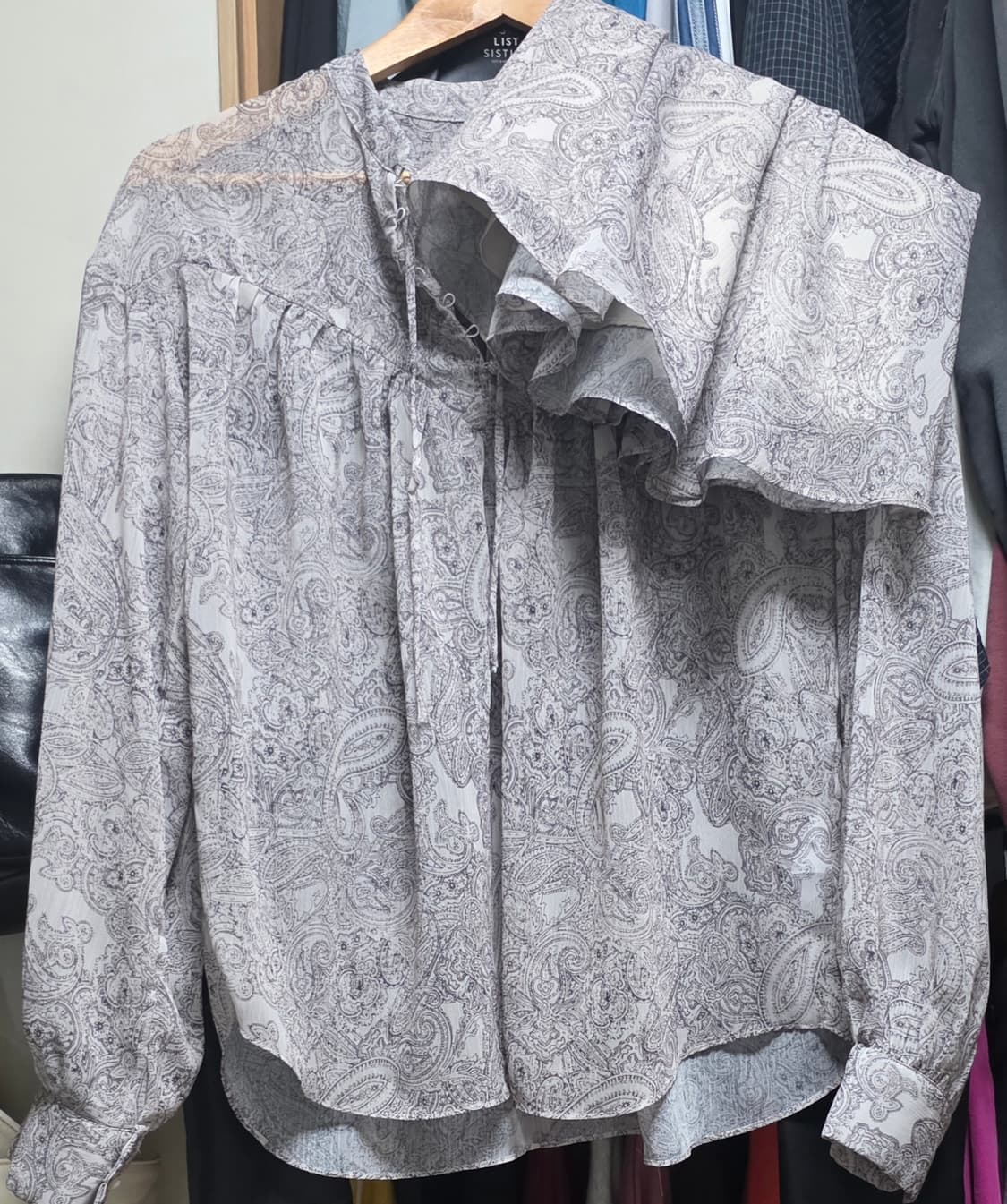 아수라 엘르 페이즐리 블라우스 스커트 쉬폰 투피스 상품이미지10