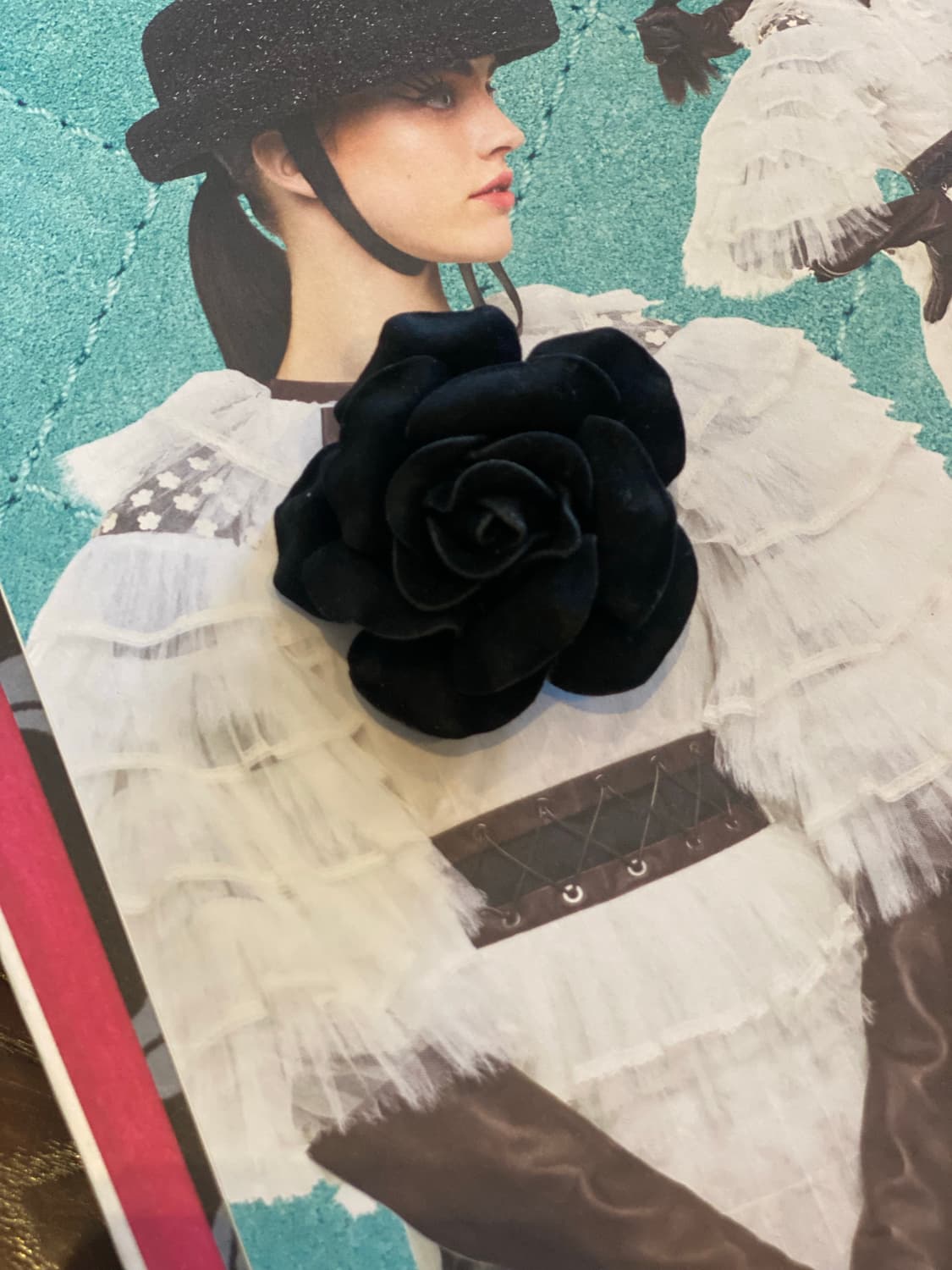 빈티지 블랙 코사지 브로치 상품이미지2