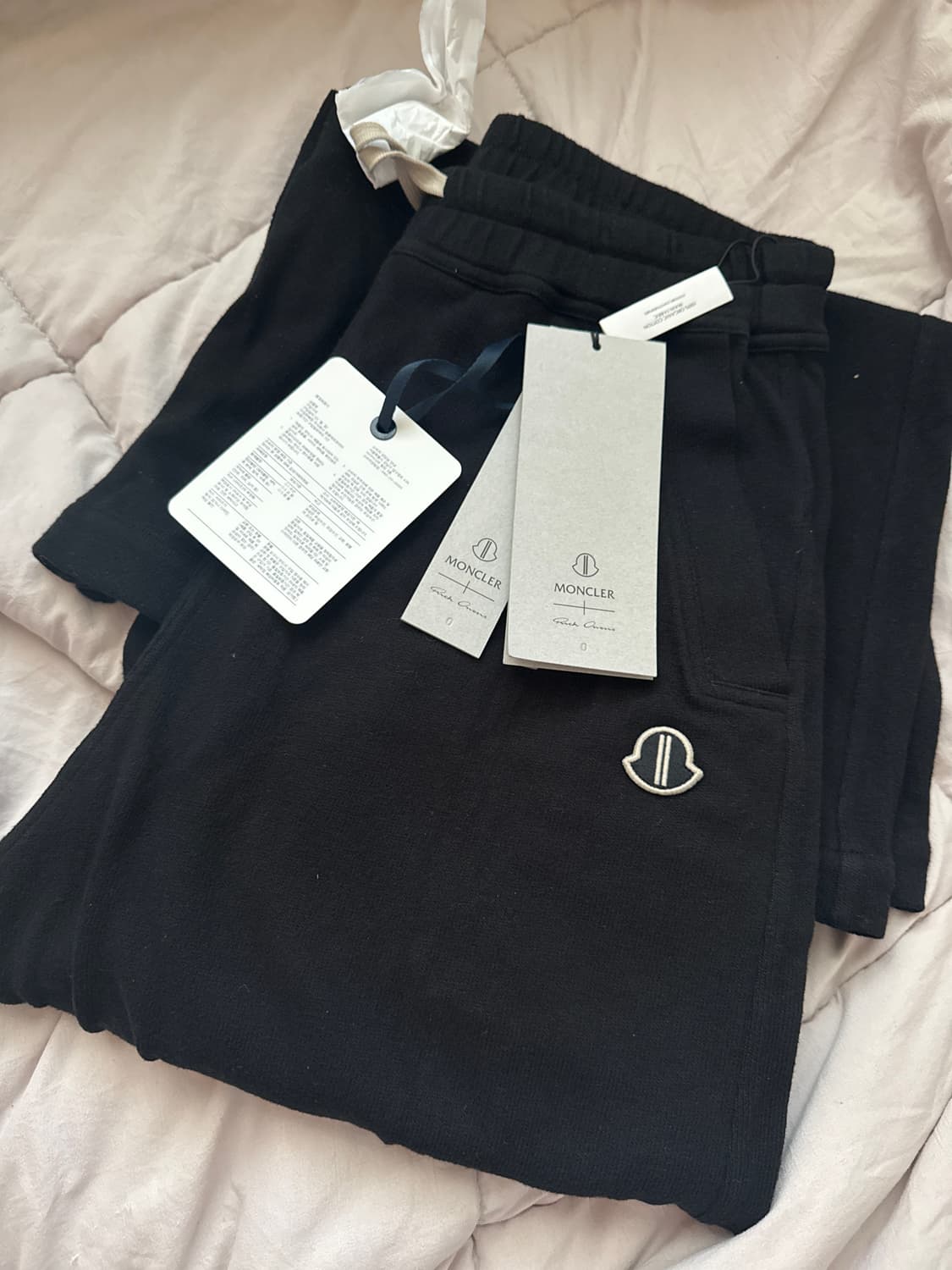 몽클레르 릭 오웬스 코튼 스웨트팬츠 블랙 상품이미지1