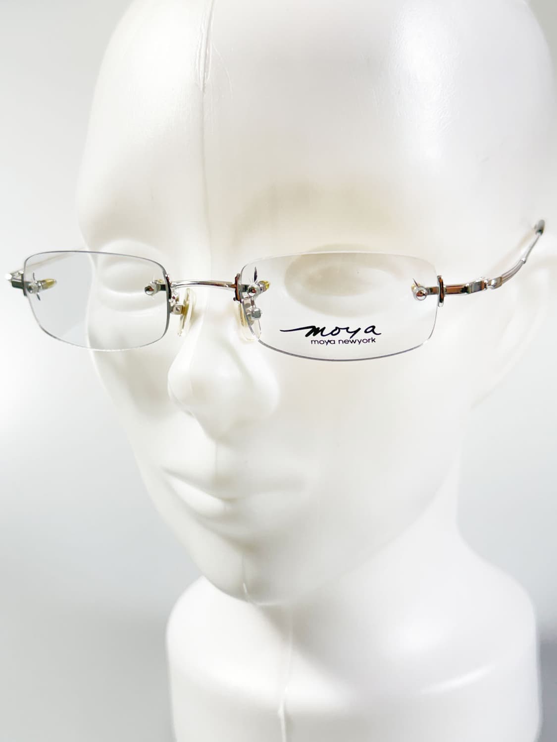 MOYA NEWYORK 실버 무테 스퀘어 메탈 빈티지 안경 상품이미지8