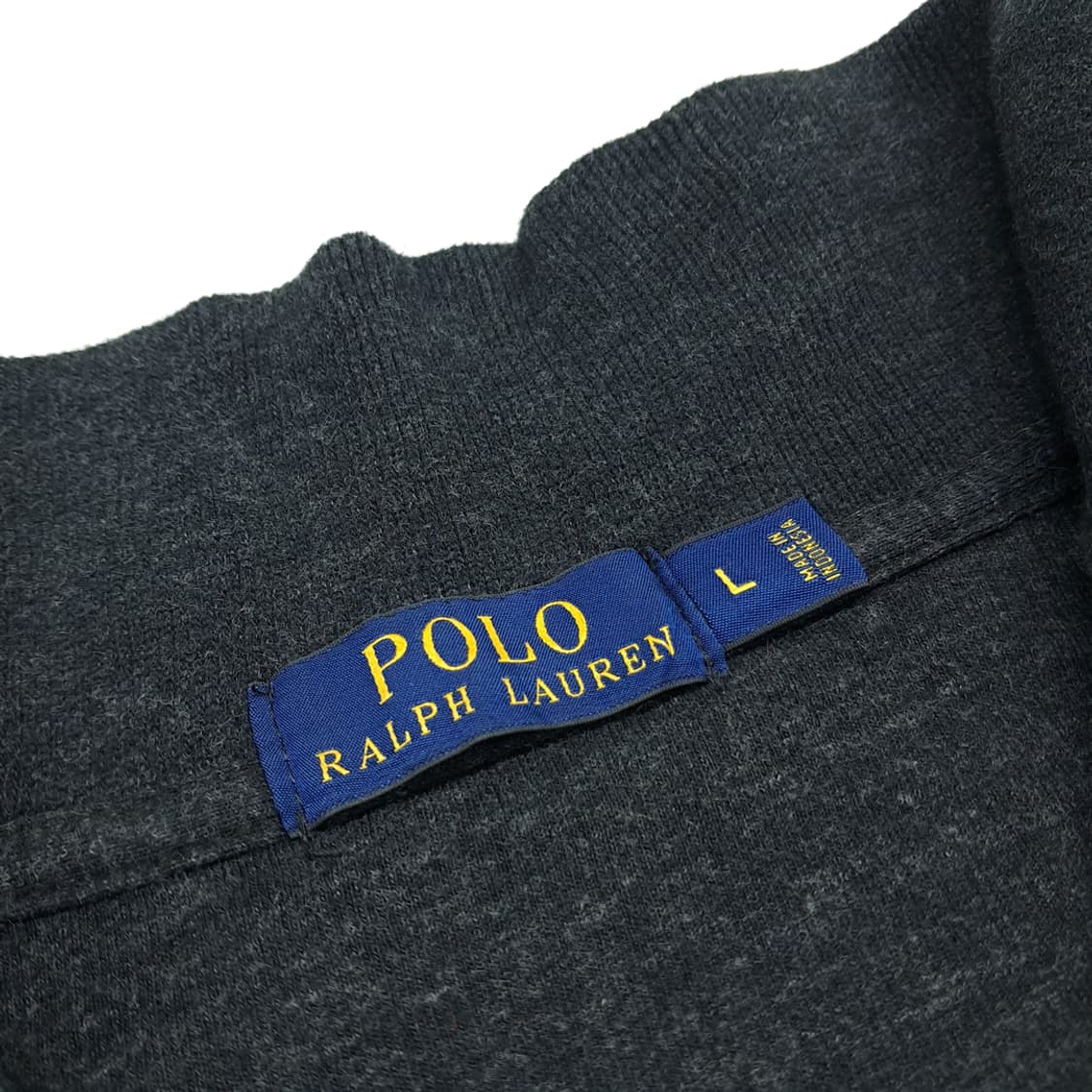 CN867 L 폴로 랄프로렌 다크그레이 하프집업 긴팔 니트 스웨터 상품이미지4