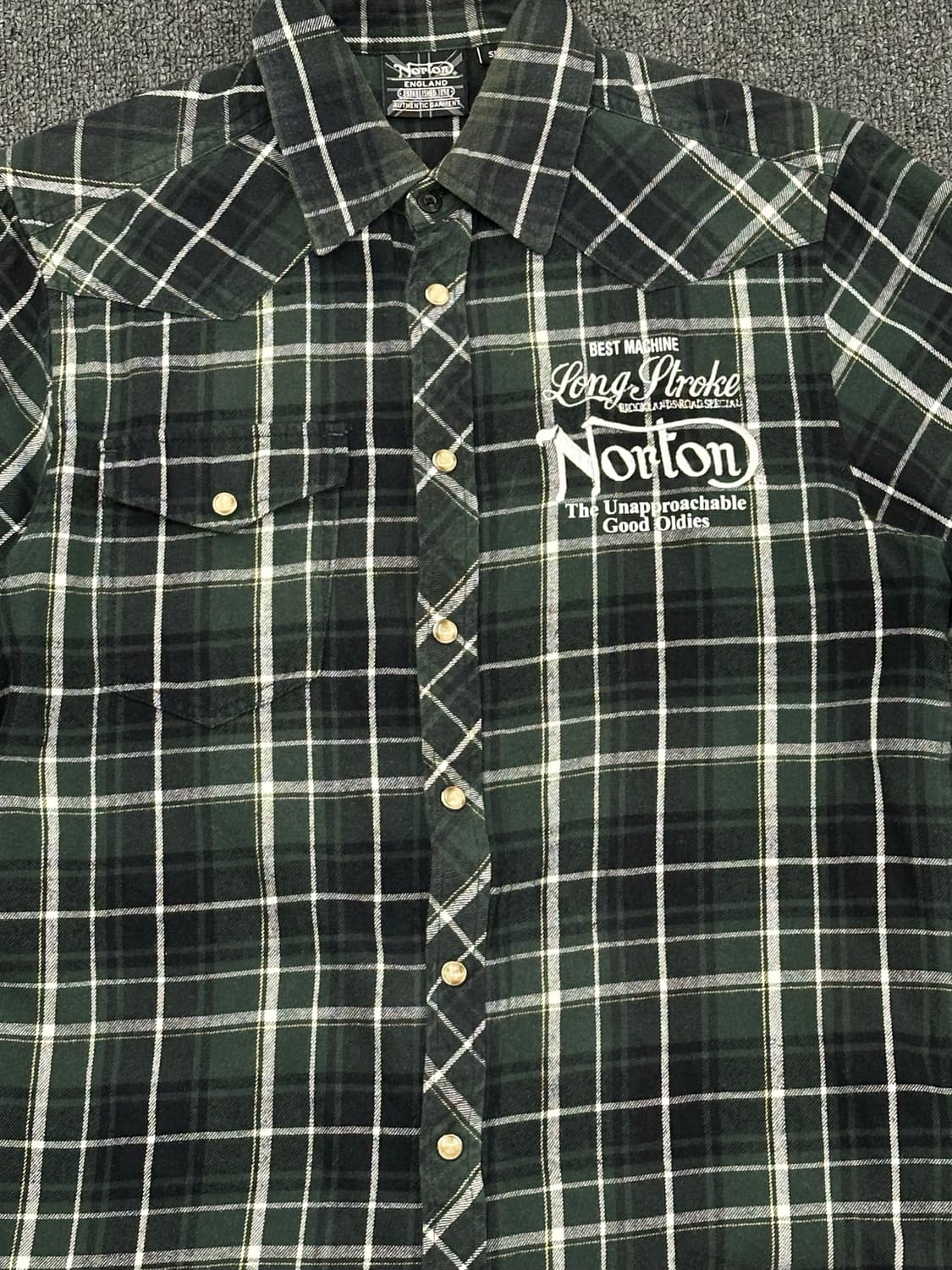 S)Norton 빈티지 카키 플란넬 셔츠 상품이미지5