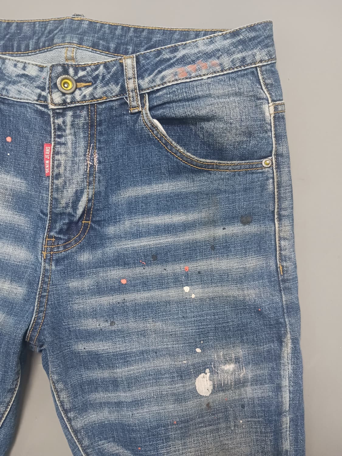 [31] 빈티지 워싱 멀티페인팅 스키니진 청바지 상품이미지4