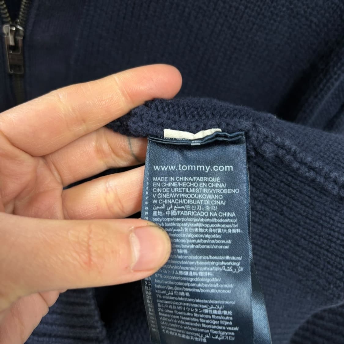 타미힐피거 울 니트집업 상품이미지6