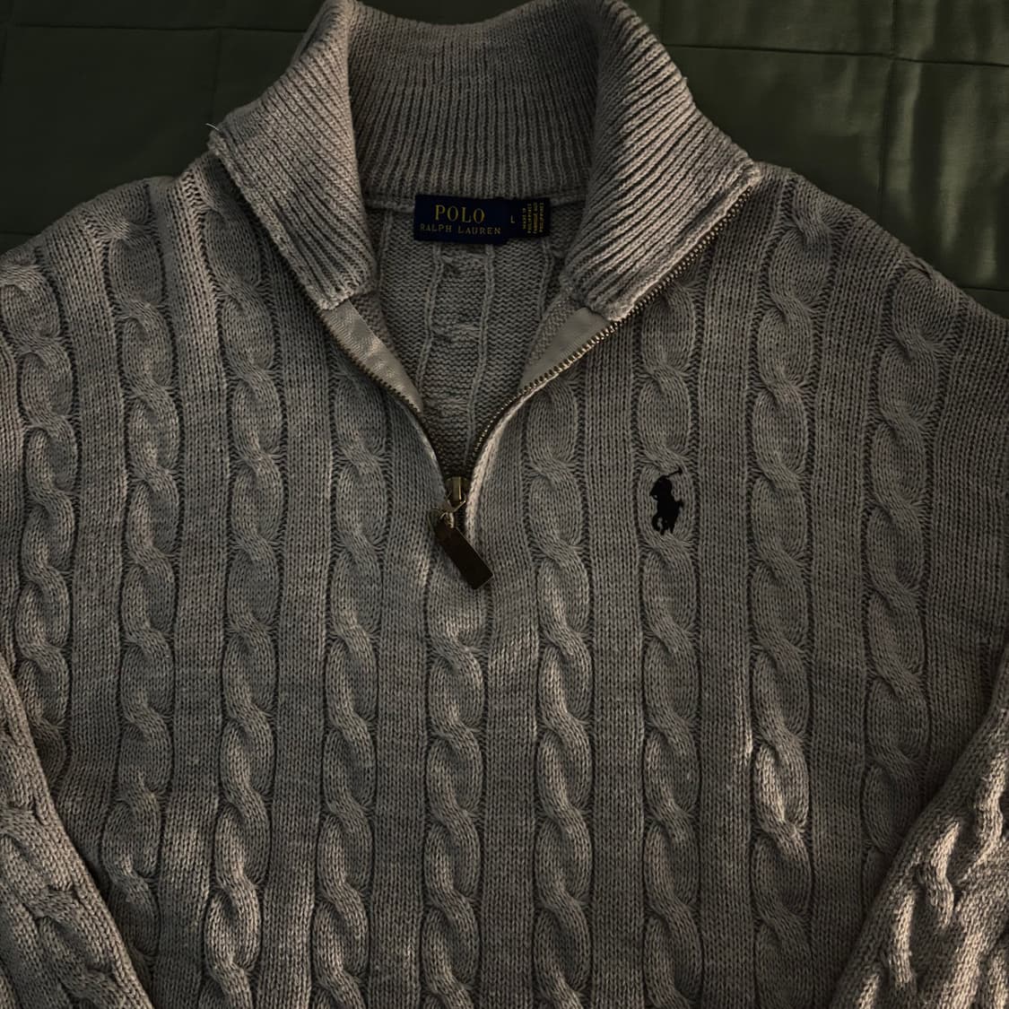 폴로 케이블 반집업 니트 상품이미지2