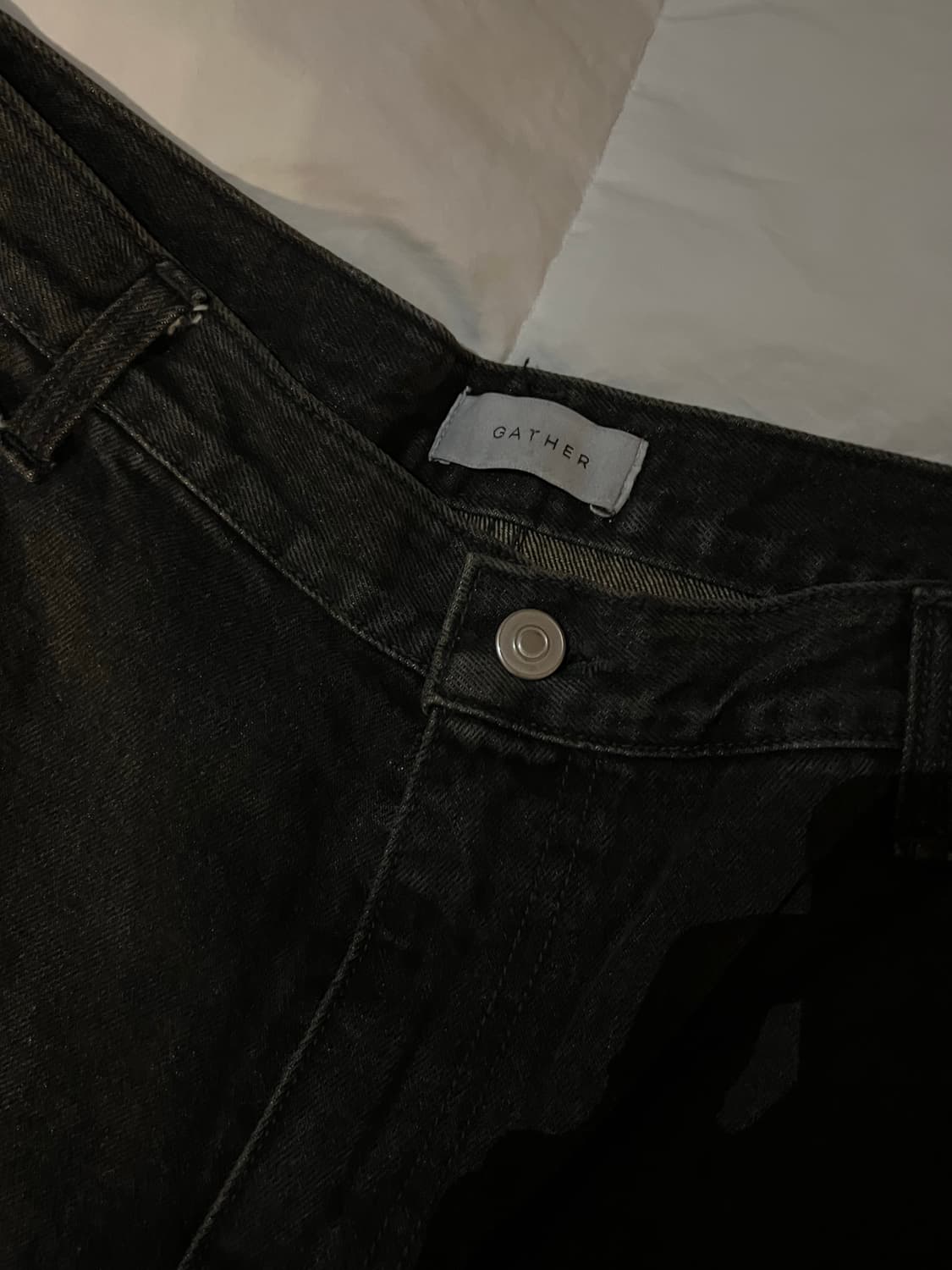 서번트 백프란팅 와이트 데님 팬츠 상품이미지5