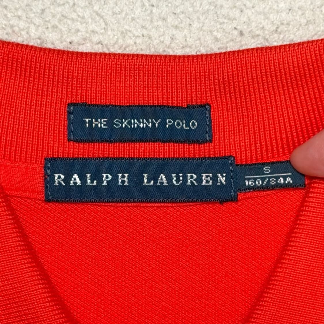 폴로 랄프로렌 빅포니 스키니핏 PK 카라 티셔츠 레드 S 상품이미지7