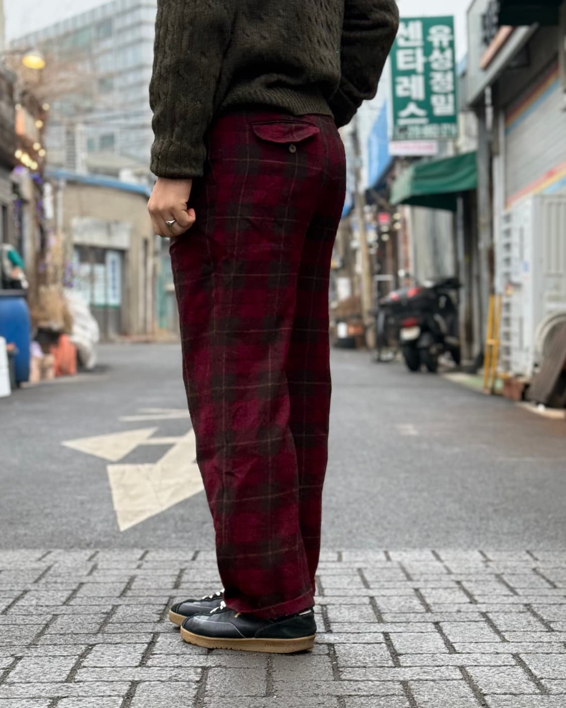 90‘s 폴로 랄프로렌 플래드 체크 울 팬츠 33 상품이미지8