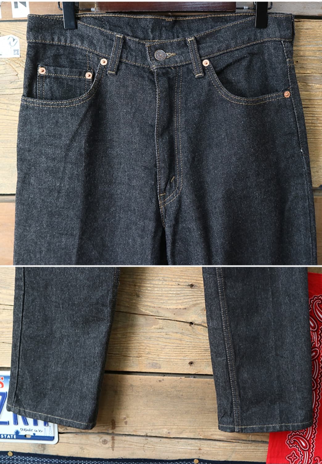 
일본판 90s levis 리바이스 515 빈티지 흑청데님 30사이즈  상품이미지3