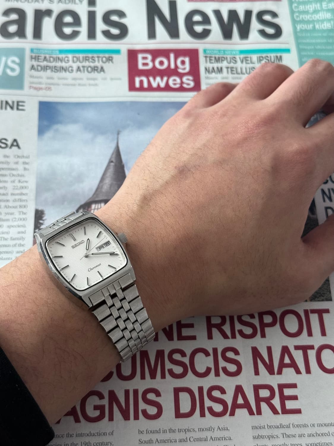 세이코 Seiko 쿼츠 스퀘어 크로노스 상품이미지4