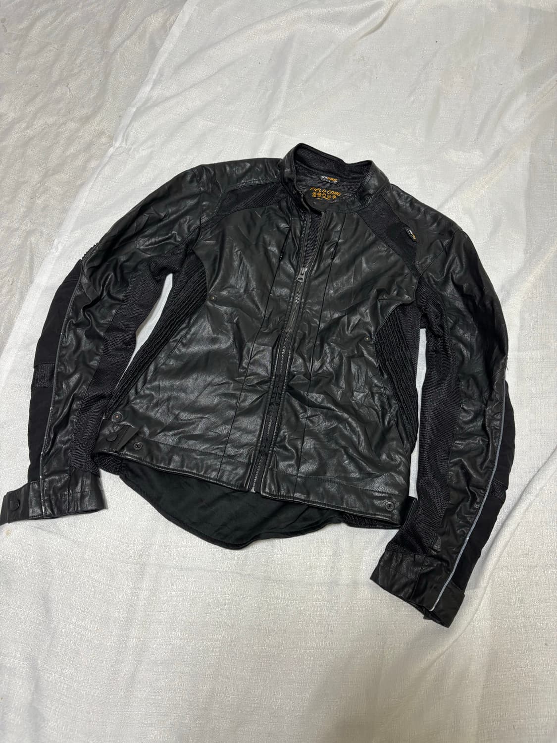 “Field Core” Black Mesh Biker Jacket 상품이미지2