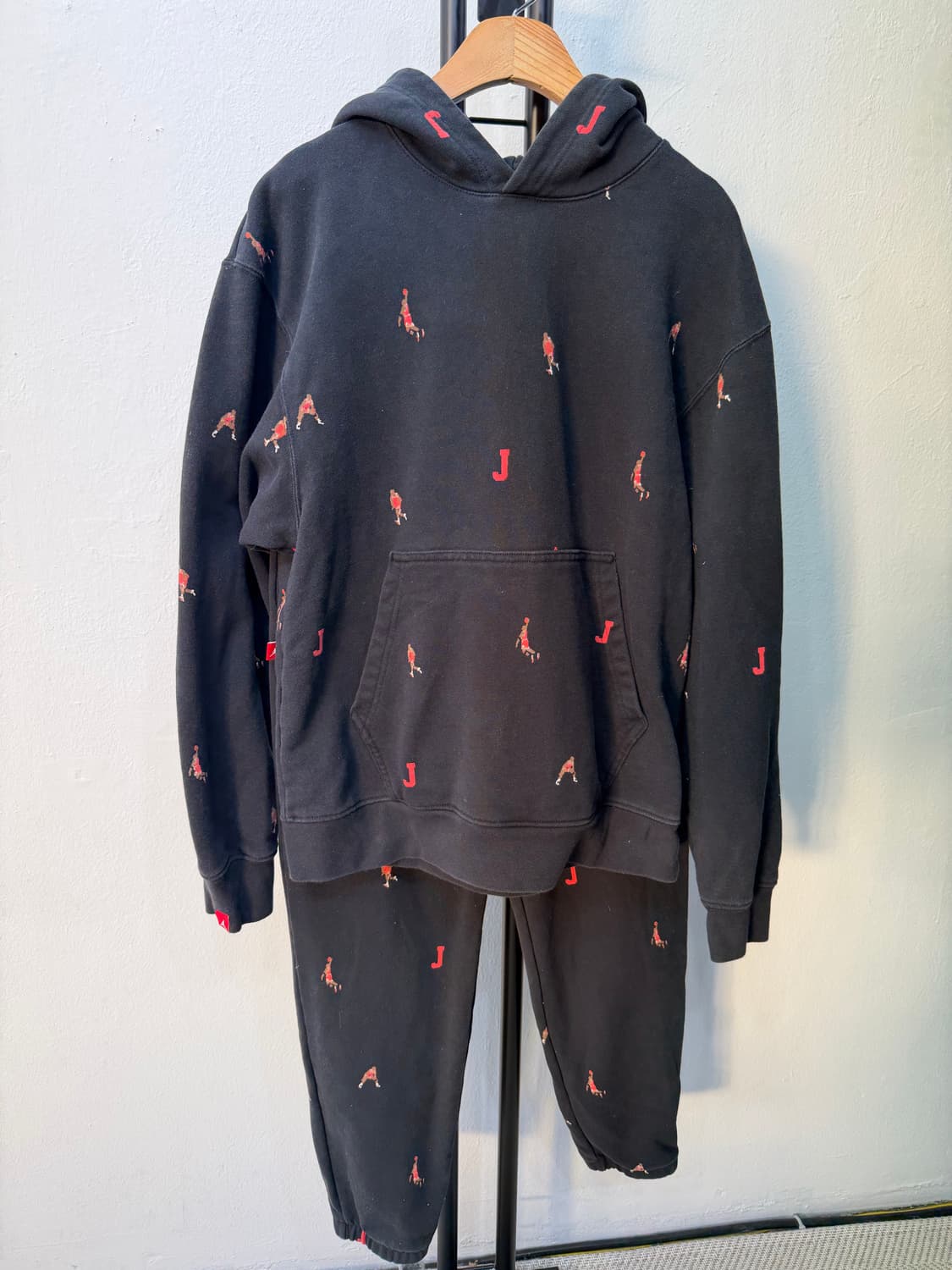 정품) 나이키 조던 올오버 프린트 후드 트레이닝 세트 M 상품이미지1