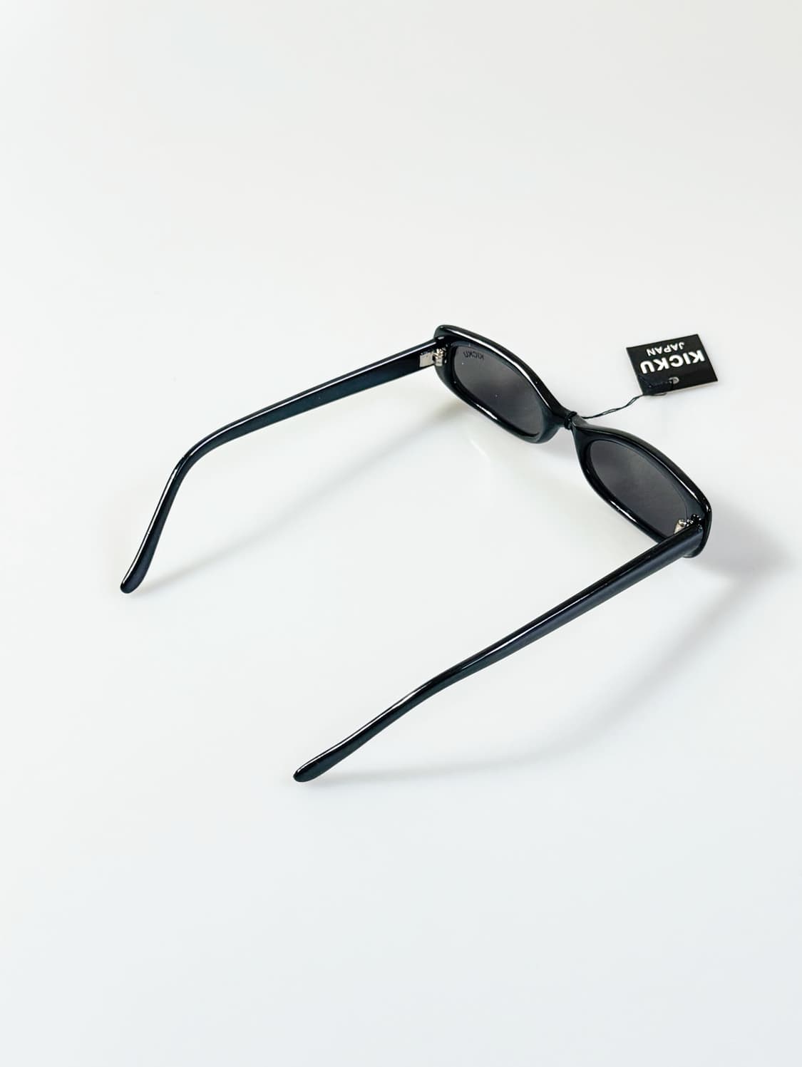90s KICKU JAPAN 블랙 뿔테 스퀘어 빈티지 선글라스 상품이미지4