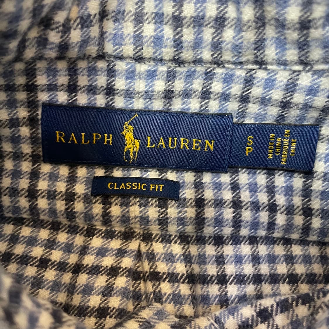폴로 랄프로렌 블루체크 클래식핏 플란넬 긴팔 셔츠 상품이미지5