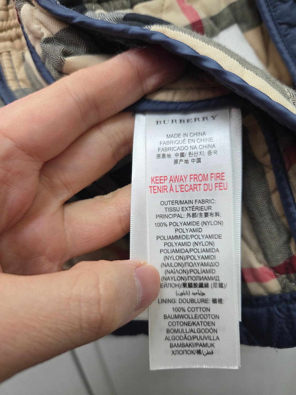 버버리 칠드런 경량 패딩 자켓 상품이미지6