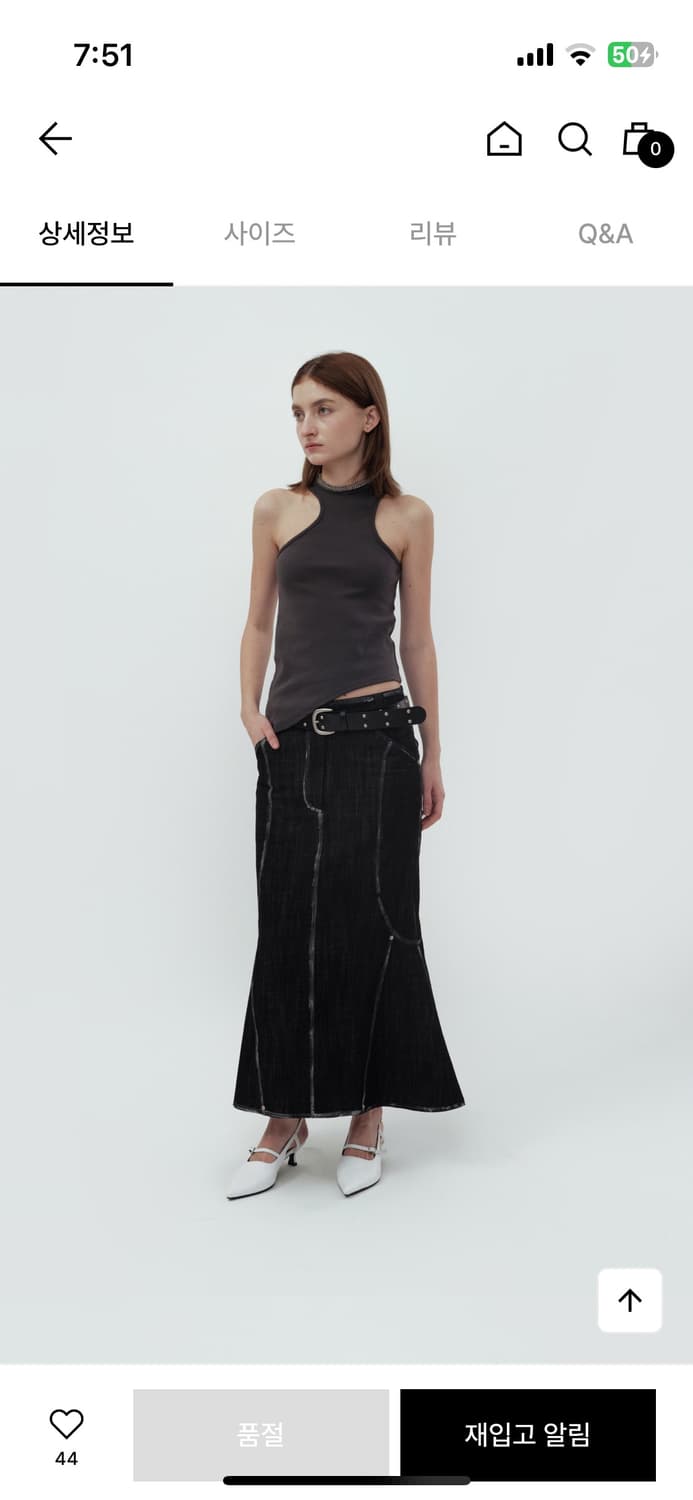 세릭 ASYMMETRY SLEEVELESS cerric 홀터넥 슬리브 상품이미지3