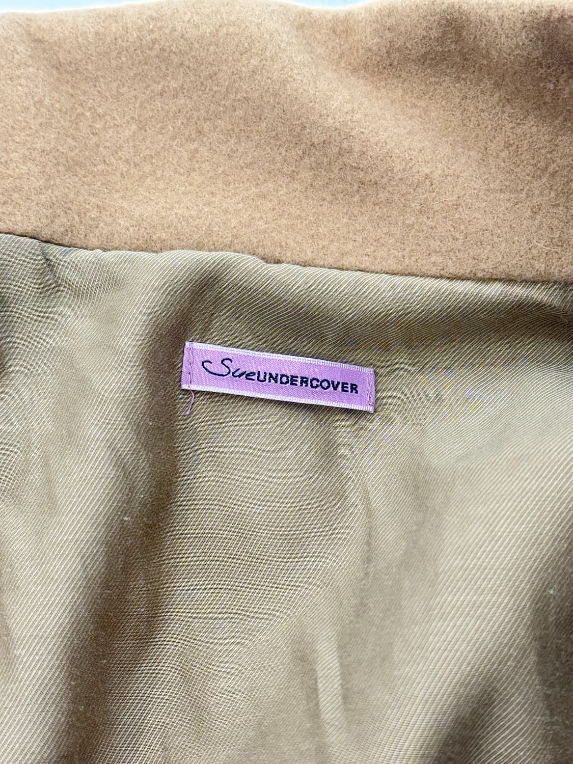 언더커버 수 카멜 브라운 니팅 레이어 투웨이 울 자켓 상품이미지7