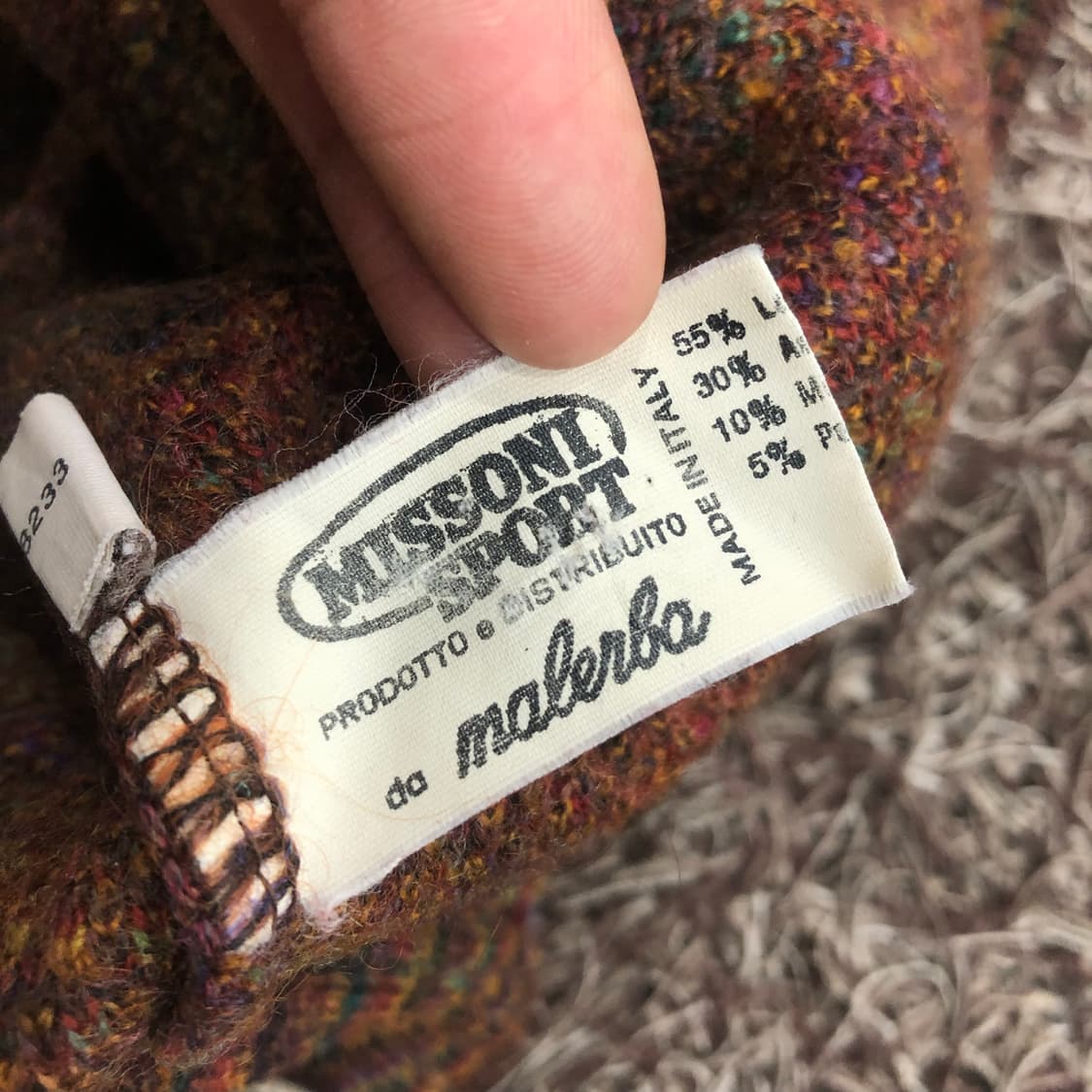 미쏘니 모헤어 멀티컬러 패턴 가디건 100 상품이미지6