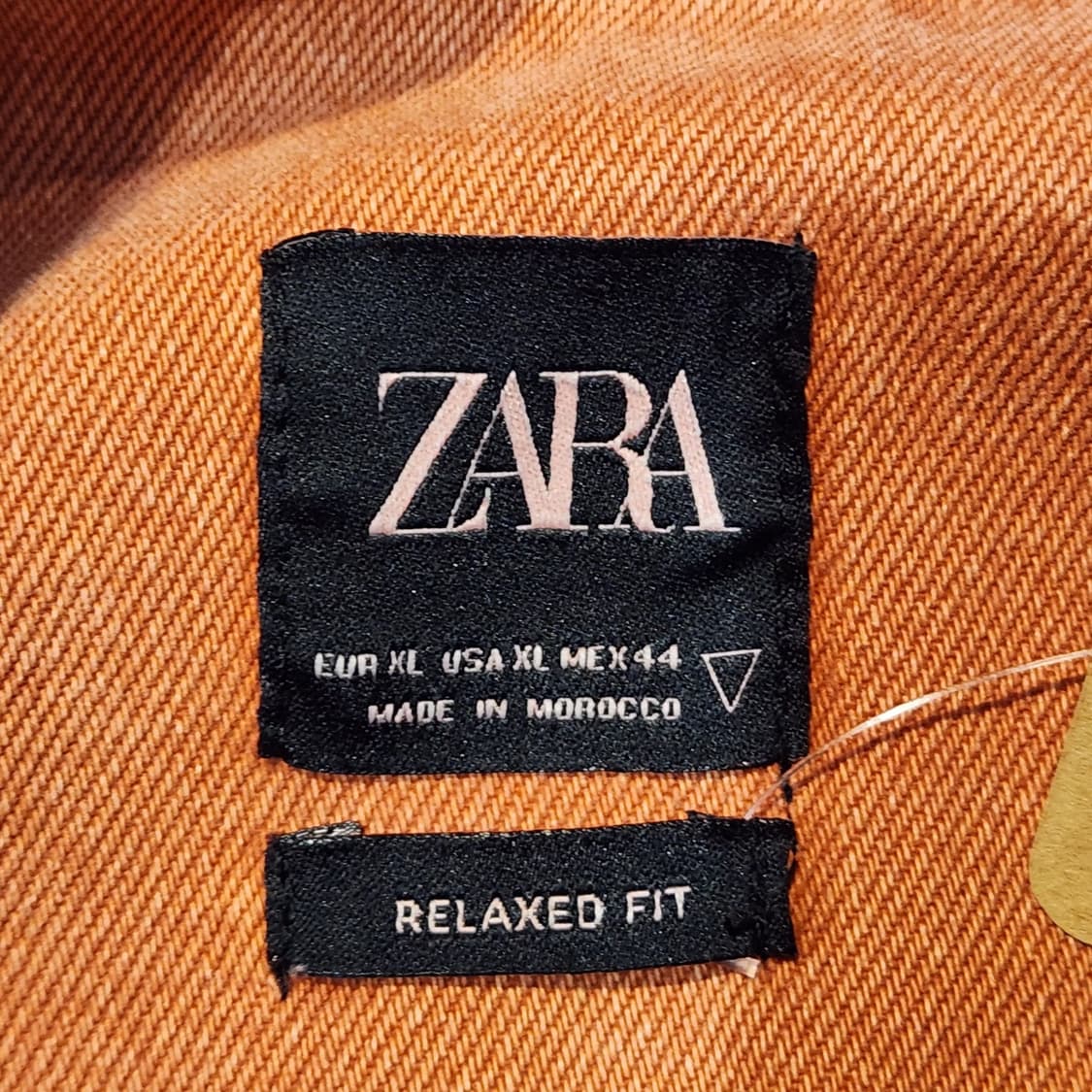 자라 포켓 데님 셔츠 오렌지 브라운 (XL) 상품이미지3