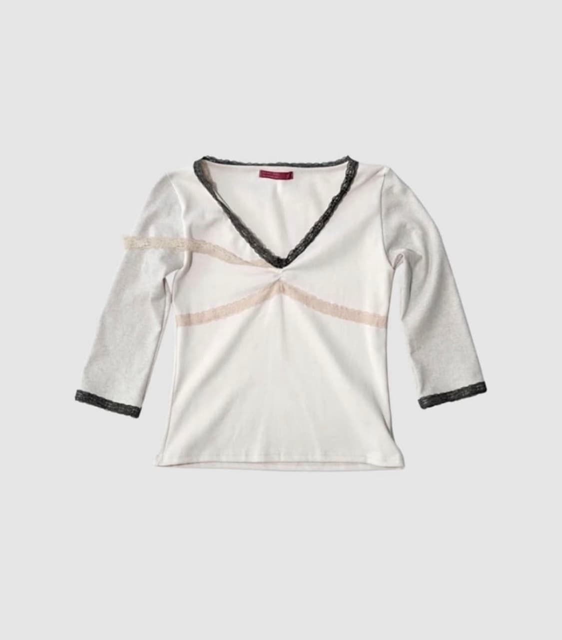 인앤양인하모니 lace top pink 레이스 탑 핑크 7부 티 상품이미지1