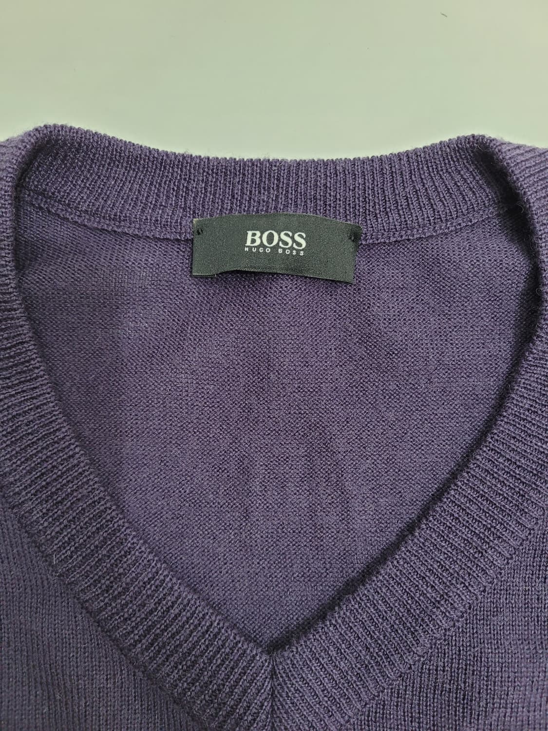 BOSS 휴고 보스 버진울 브이넥 니트/ 남 L 상품이미지8
