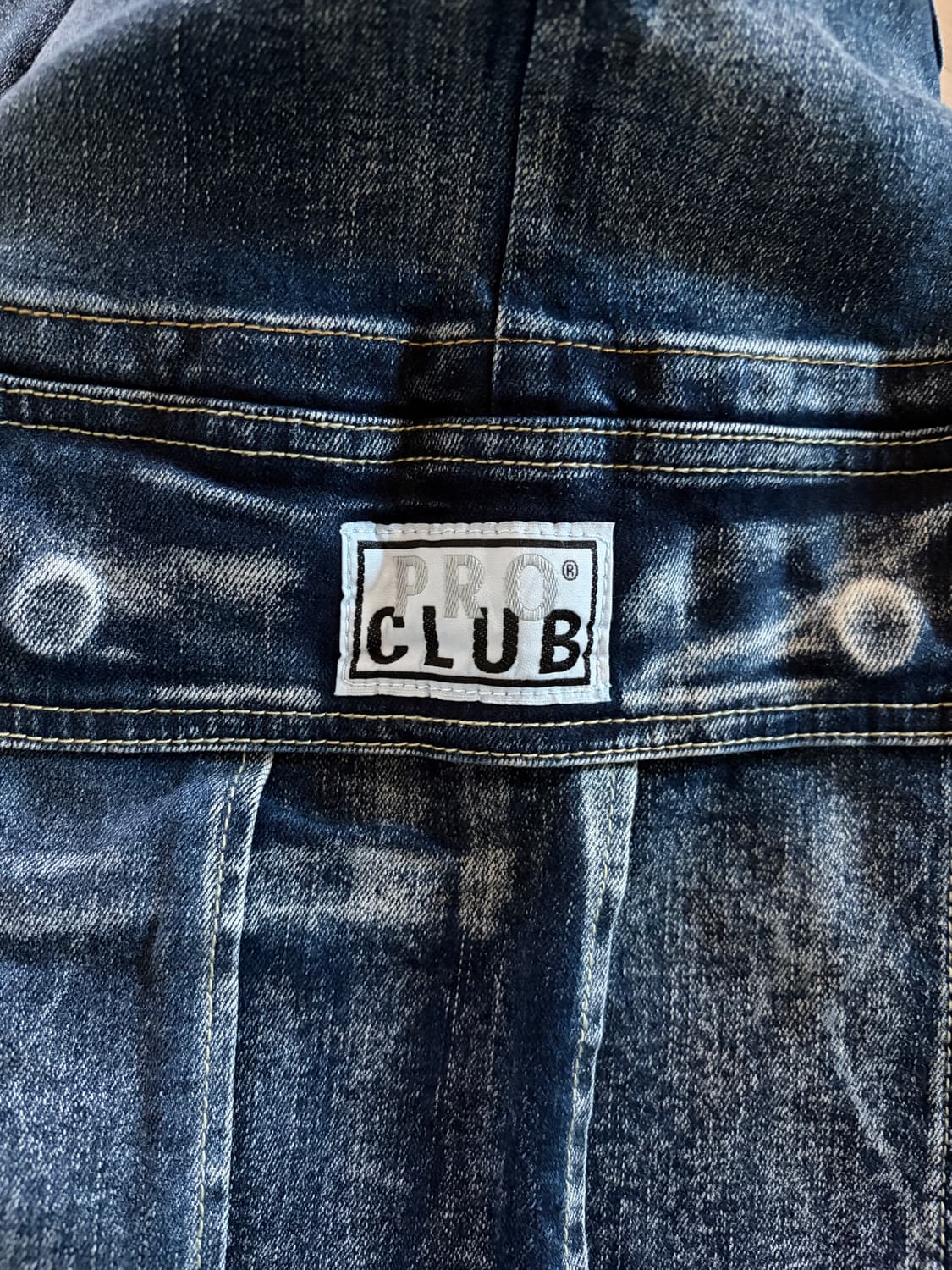 PRO CLUB BAGGY FIT DENIM CARGO PANTS 상품이미지4