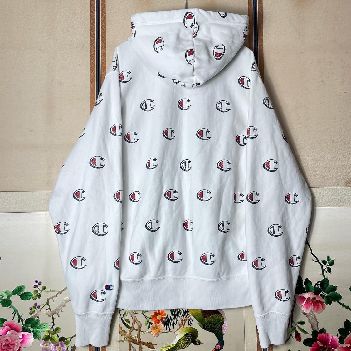 챔피온 리버스위브 로고범벅 후드티 상품이미지3