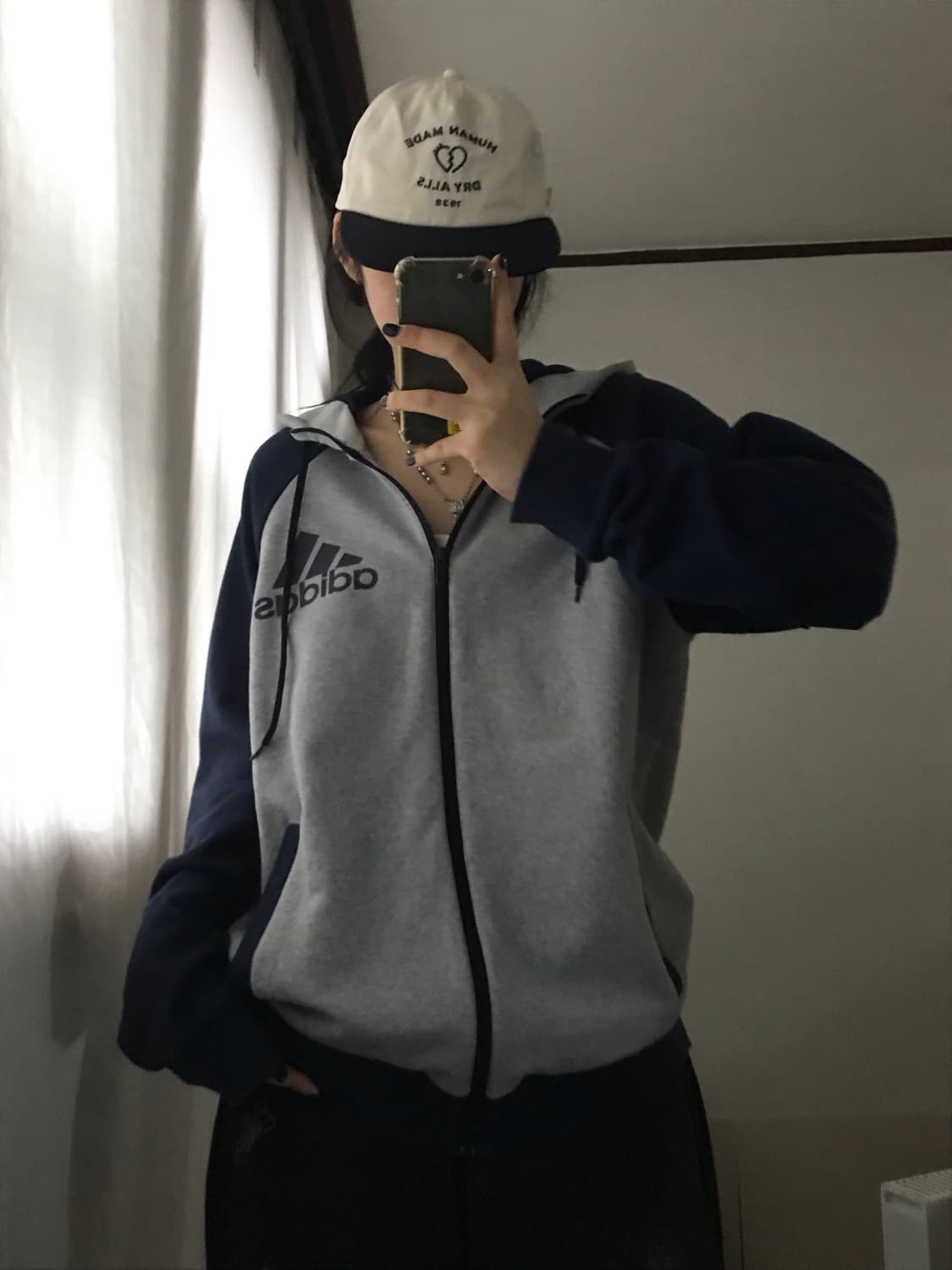 아디다스 네이비 그레이 나그랑 후드집업 상품이미지3