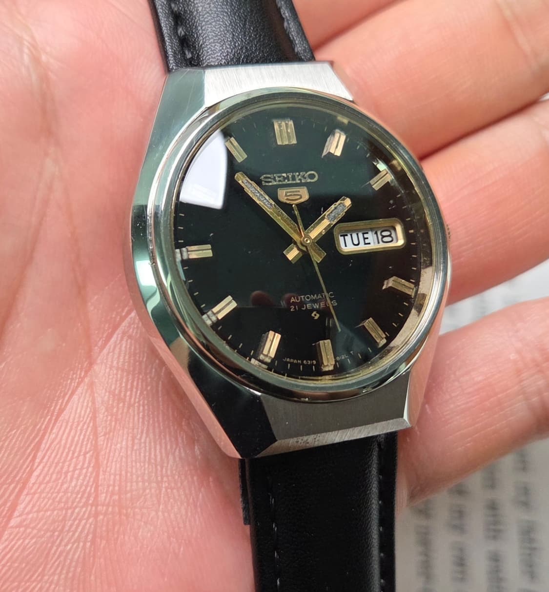 빈티지 세이코 데이데이트 오리지널 블랙다이얼 6319 오토매틱  상품이미지7