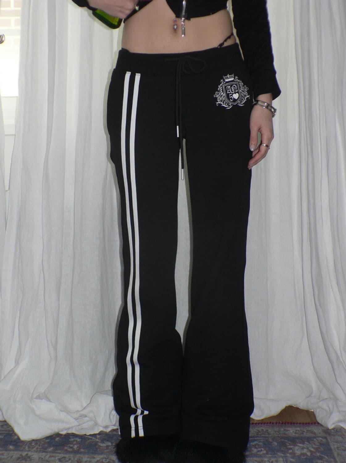엔젤넘버555 엔젤릭 스웻 팬츠 angelic sweat pants 블랙 상품이미지3