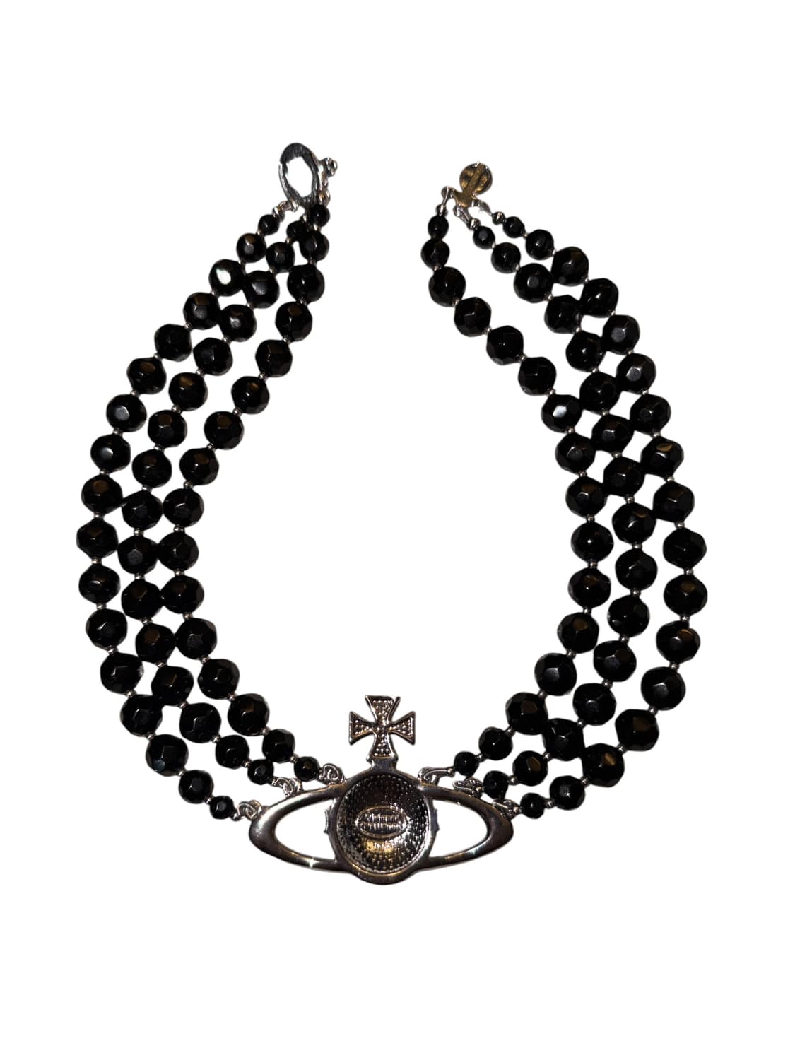 VIVIENNEWESTWOOD BLACK THREE ROW CHOKER 상품이미지6