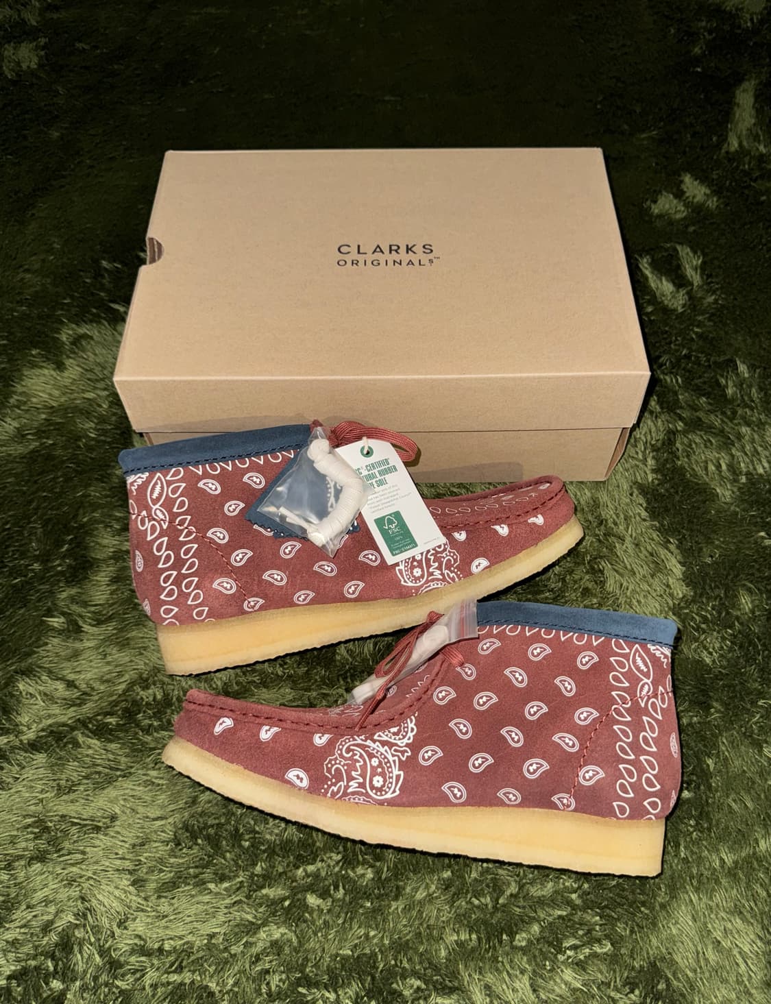 [270] Clarks 클락스 왈라비 부츠 브릭스 페이즐리 레드 상품이미지1