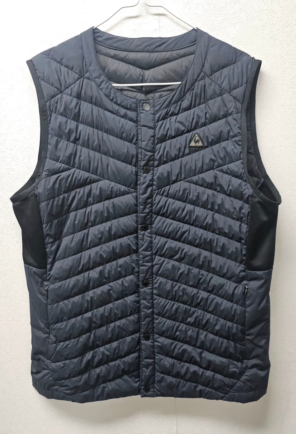 르꼬끄 골프 퀼팅 구스 패딩 조끼 블랙 L  슬림 상품이미지1