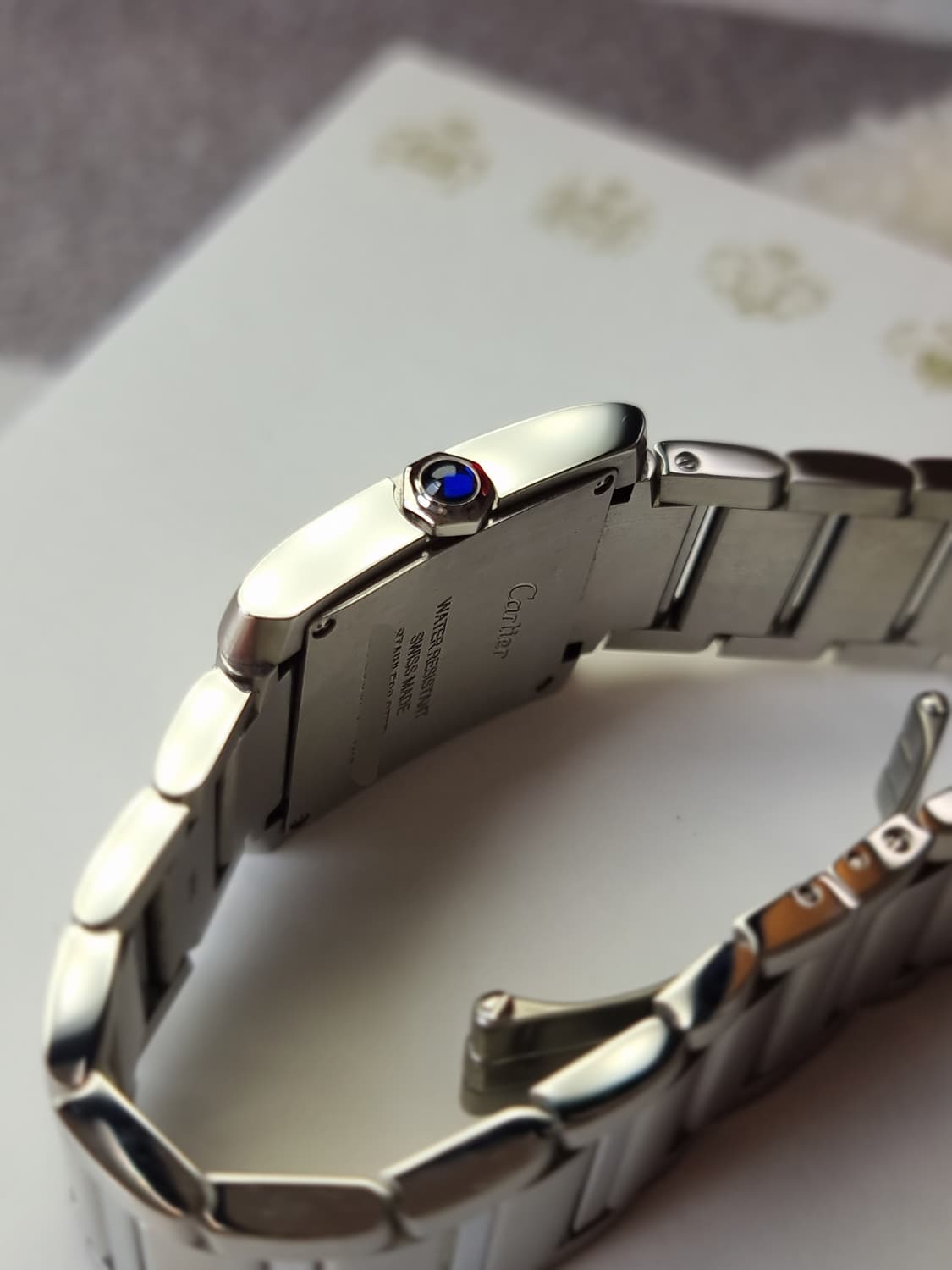 [까르띠에 풀세트] 신형 탱크 프랑세즈 스틸 MM 쿼츠 시계 25년형 상품이미지4