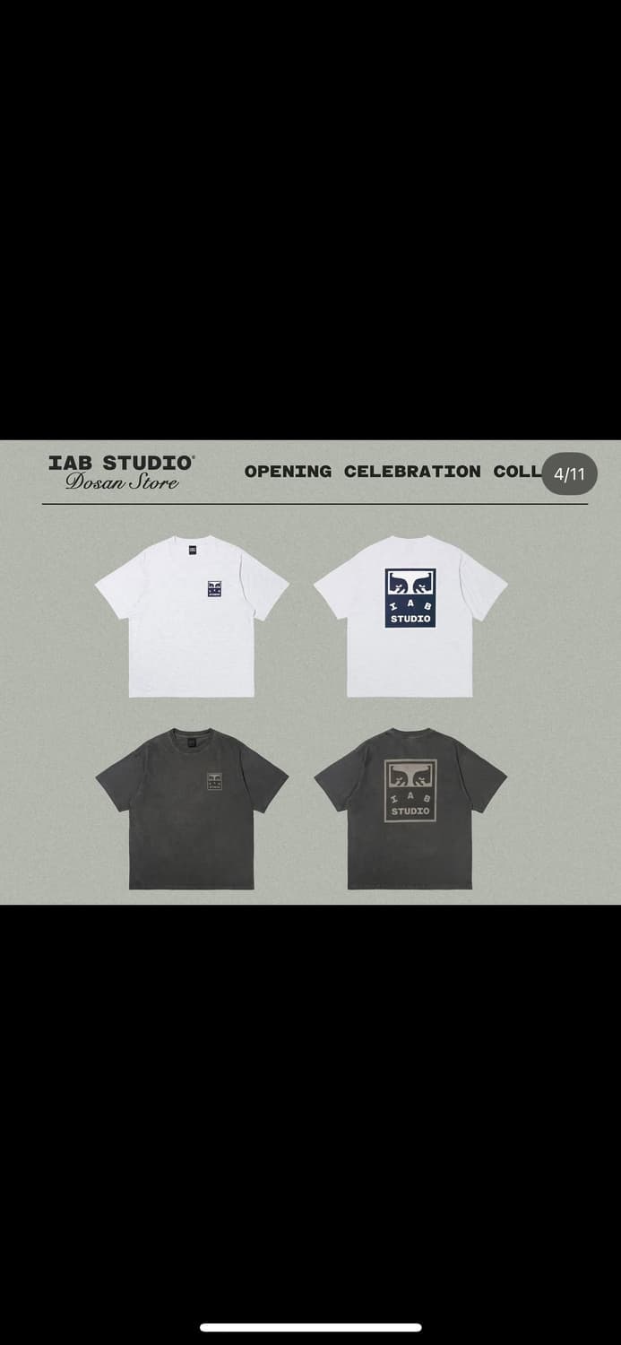 IAB STUDIO X OBEY EYES ICON T SHIRT (먹색) 상품이미지1