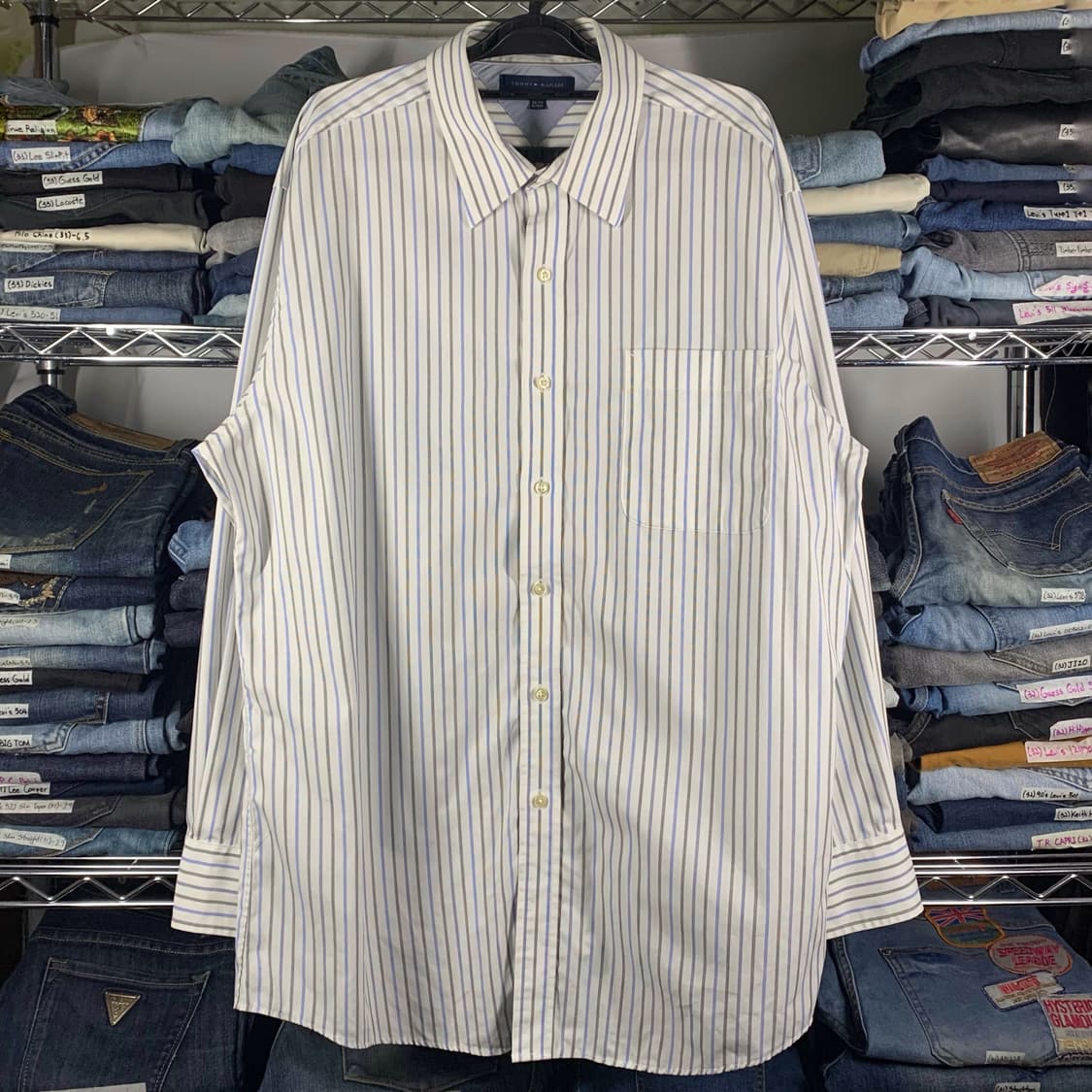 [XL] 타미힐피거 투컬러 스트라이프 셔츠 상품이미지2