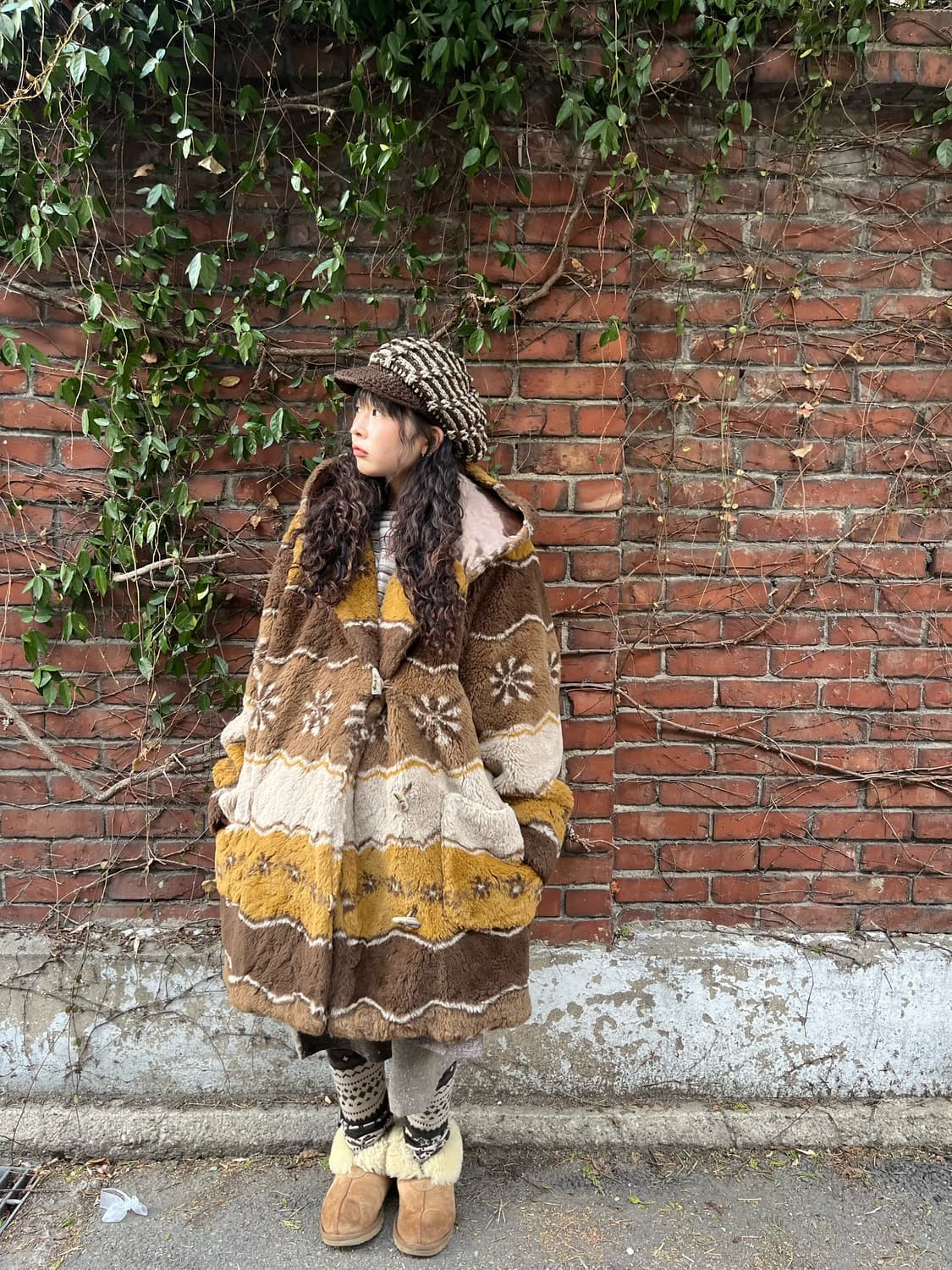 겨울 히피 에코 퍼 코트 상품이미지2