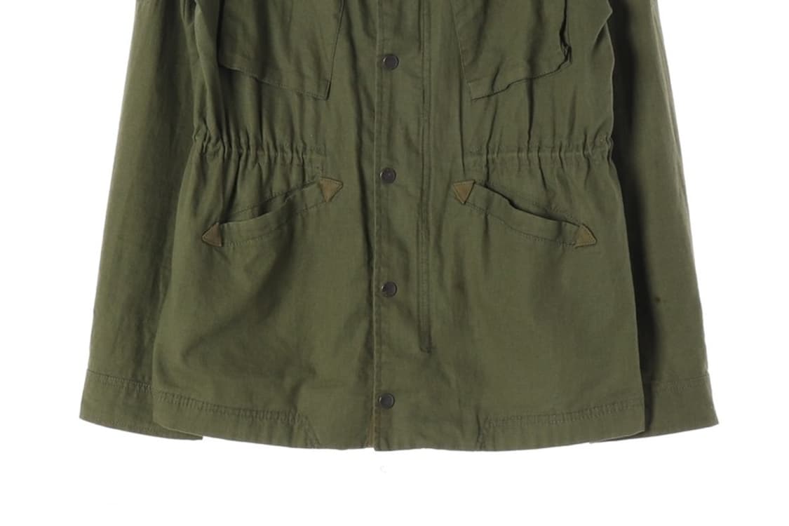 코데즈컴바인 베이직 린넨 혼방 하이넥 야상 자켓 L 상품이미지4