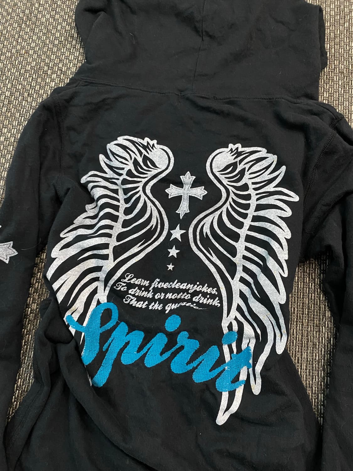 [ROA] Wings&Cross Print Hoodie Sleeve 상품이미지10