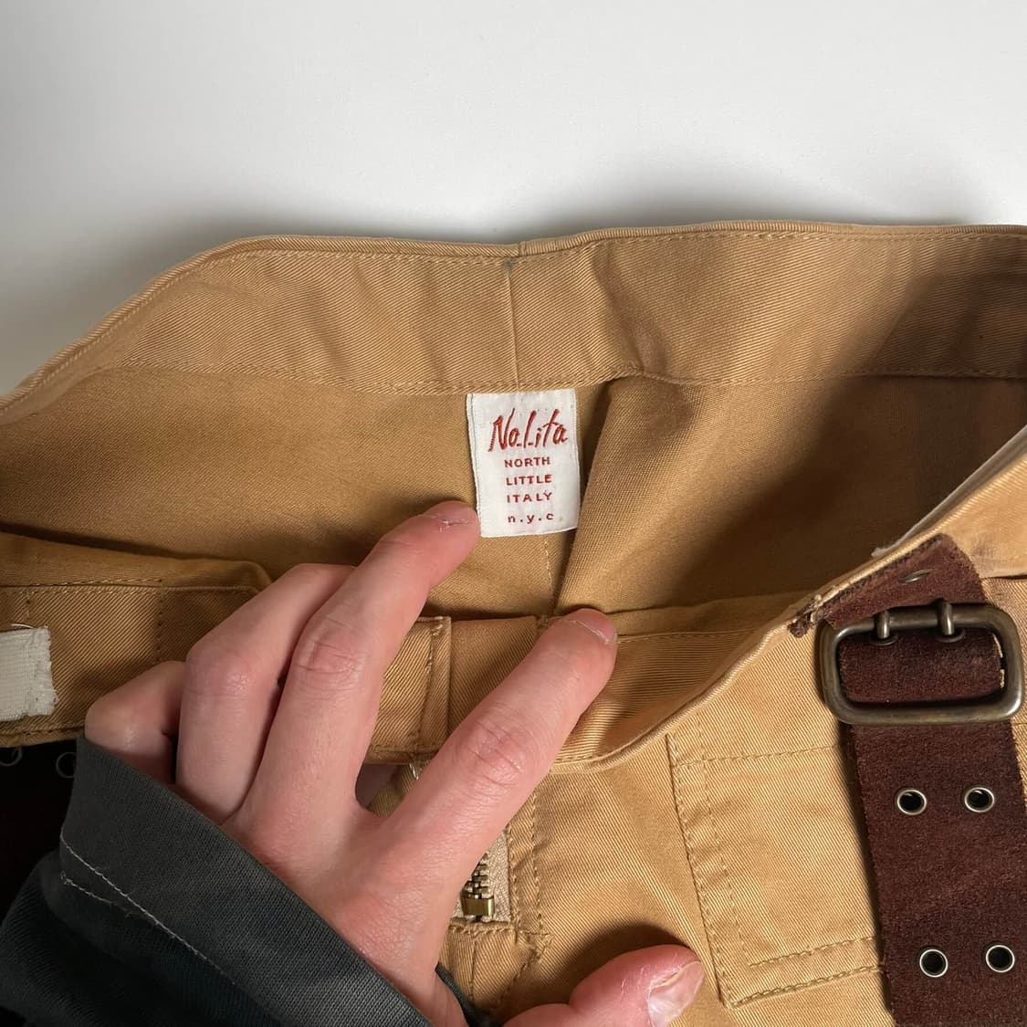 No.l.ita 사이드 스웨이드 라인 로우라이즈 팬츠 (italy)   상품이미지8