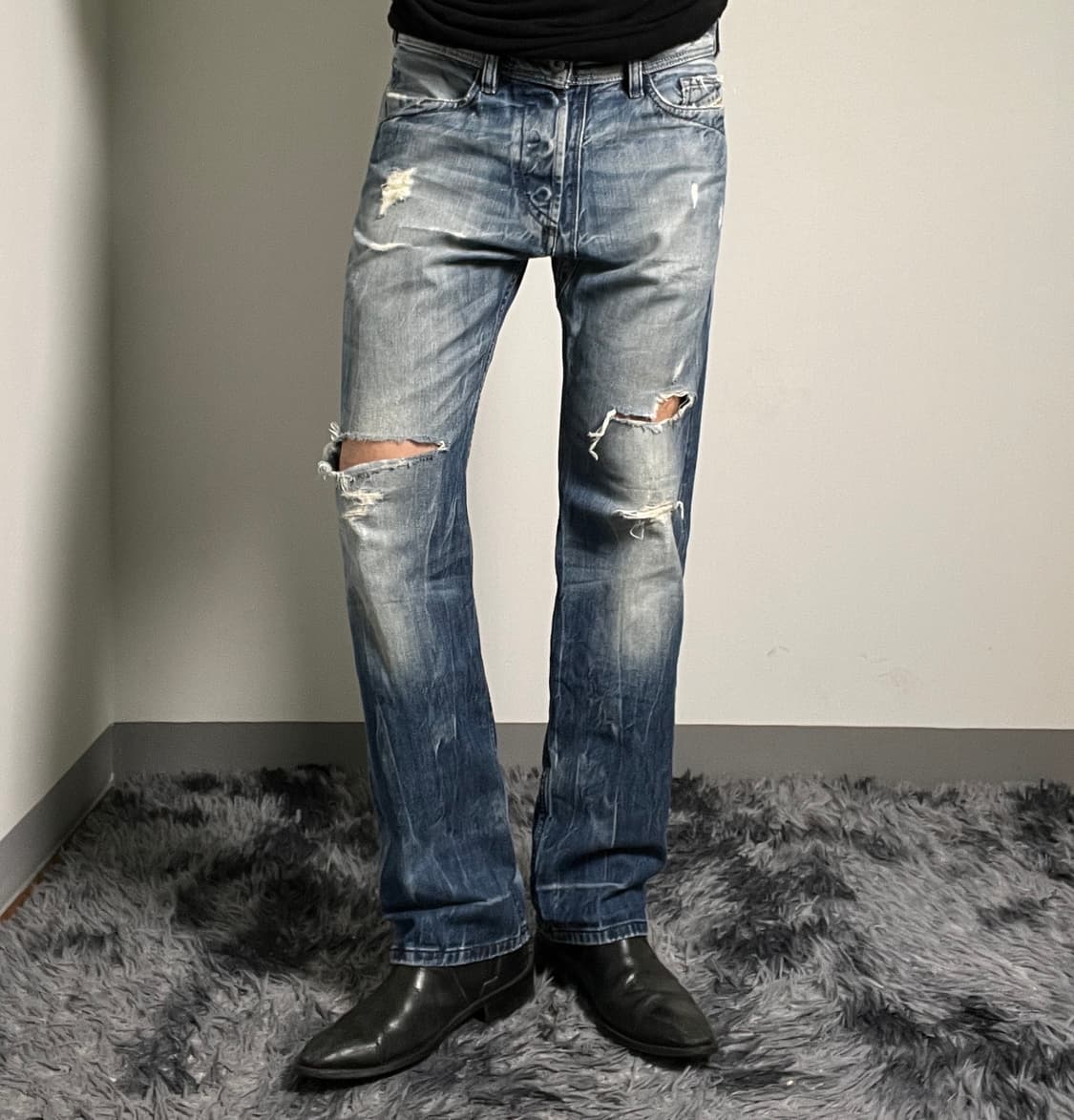 diesel 디젤 MENNIT 디스트로이드 워싱 데님 팬츠 30 상품이미지1