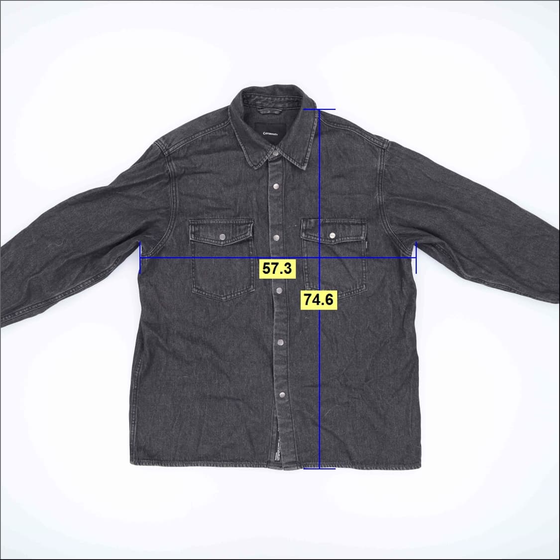 M 커버낫 흑청 데님 자켓 셔츠 0318H1 상품이미지7