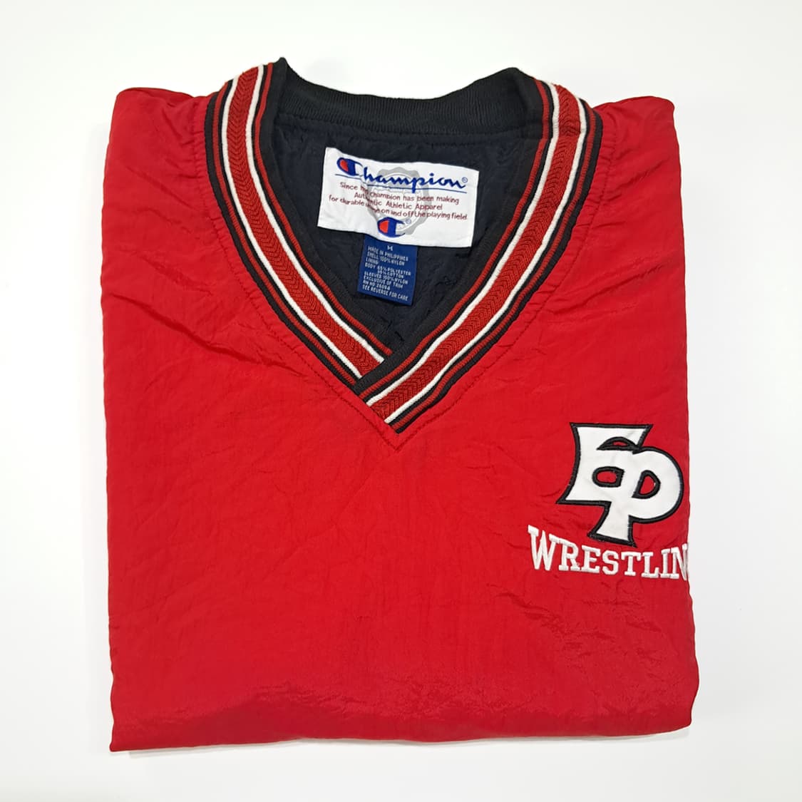 CL650 M 챔피언 90s  레드 바람막이 웜업 자켓 상품이미지6