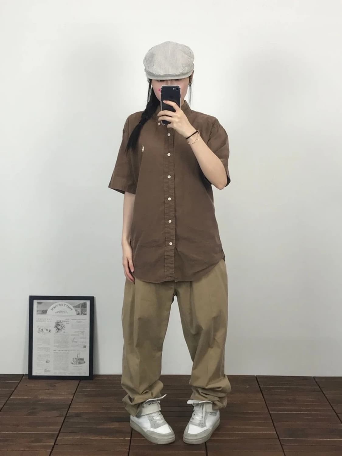 Polo Ralph Lauren Linen Brown Shirt 상품이미지2