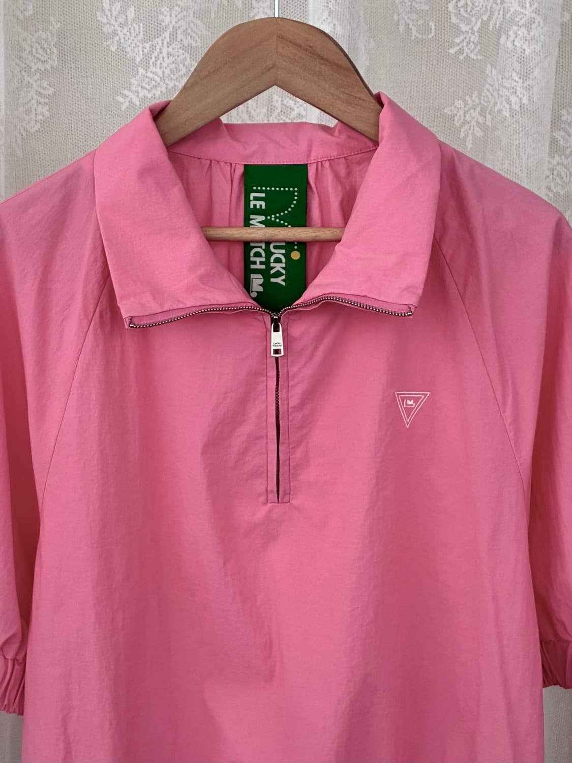 M) 럭키마르쉐 골프 아노락 반팔 핑크 상품이미지3
